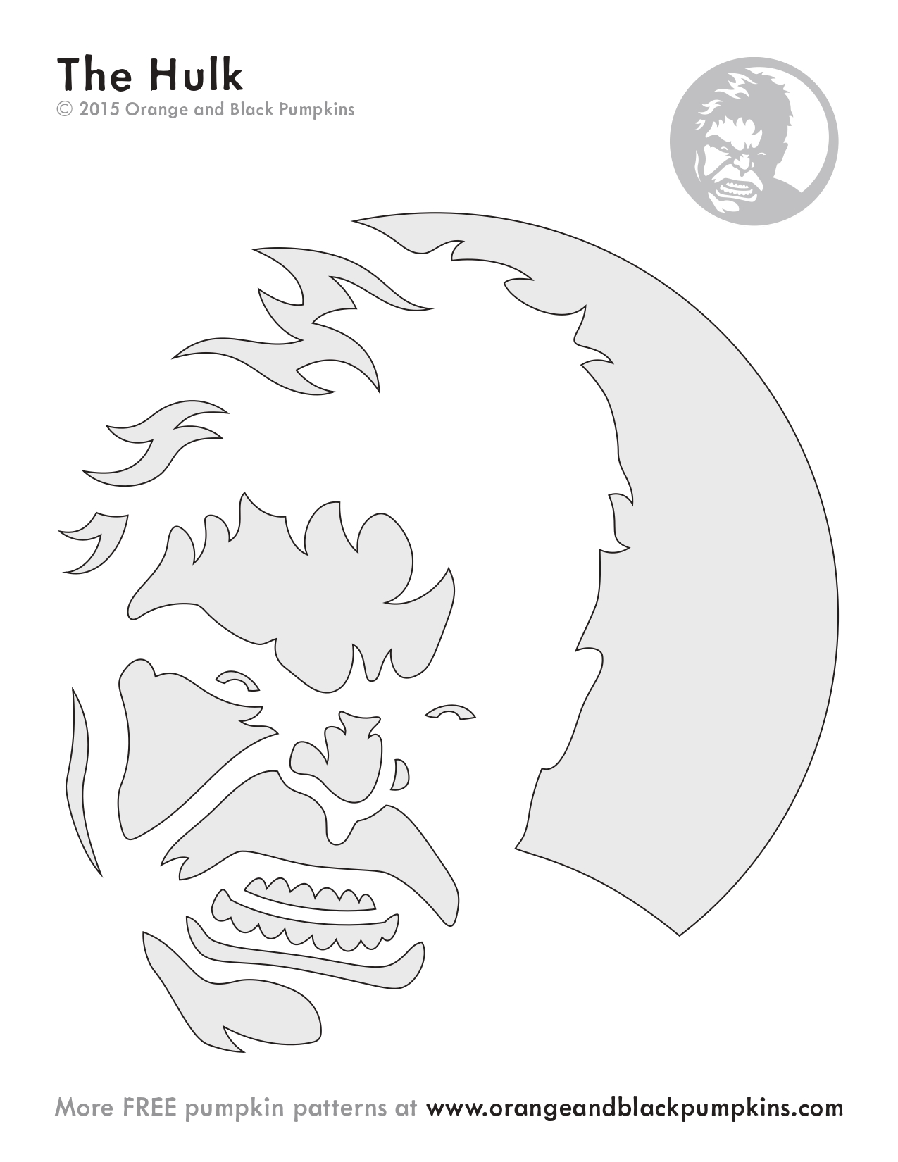 Spiderman Symbol Pumpkin Stencil