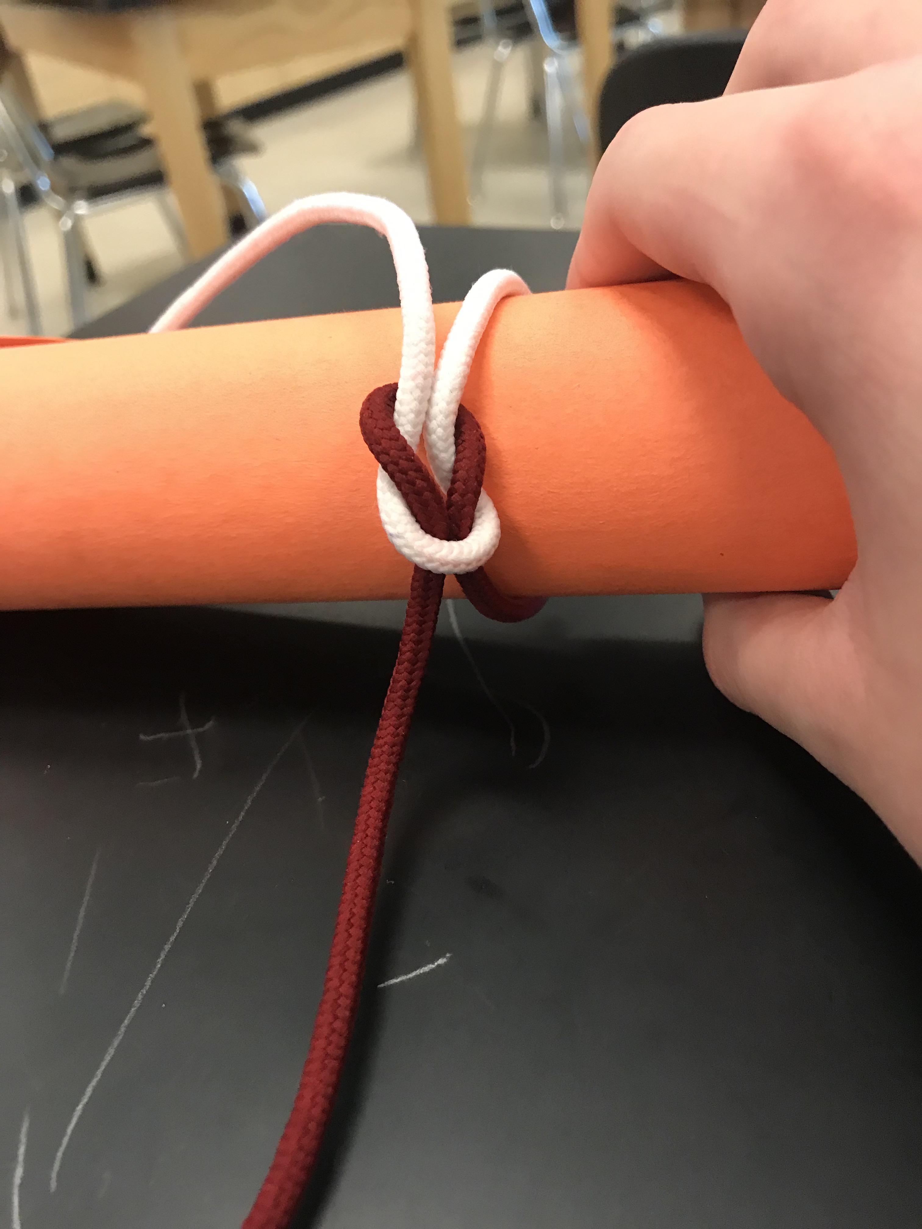 First square knot I’ve done in several years. The final pull made me