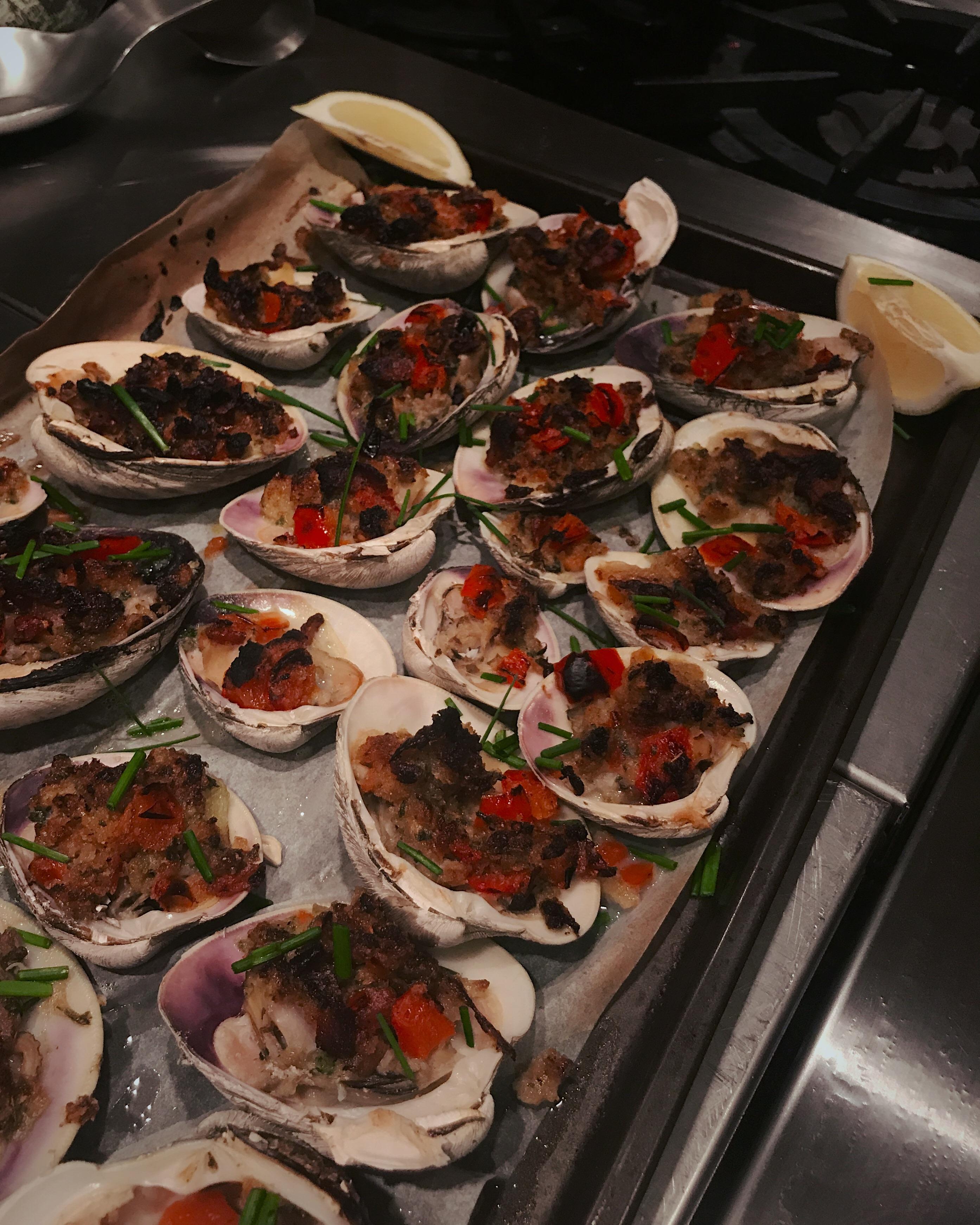 [Homemade] Catch and cook Clams Casino! r/food