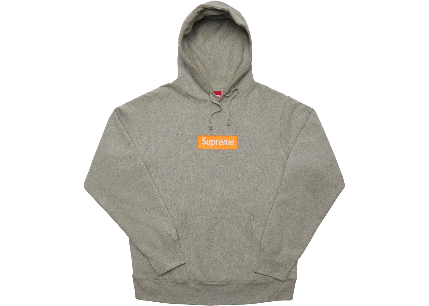 Supreme FW/17 Orange on Grey Box Logo Hoodie Xl r/supremeclothing
