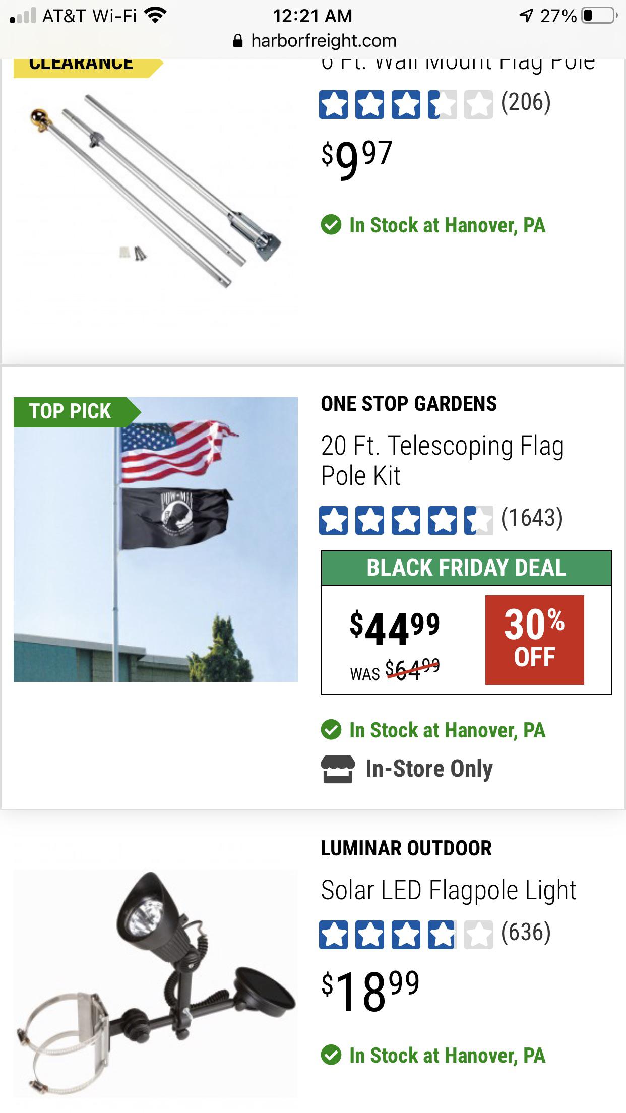 Cheap way to mount your antenna up high at Harbor Freight