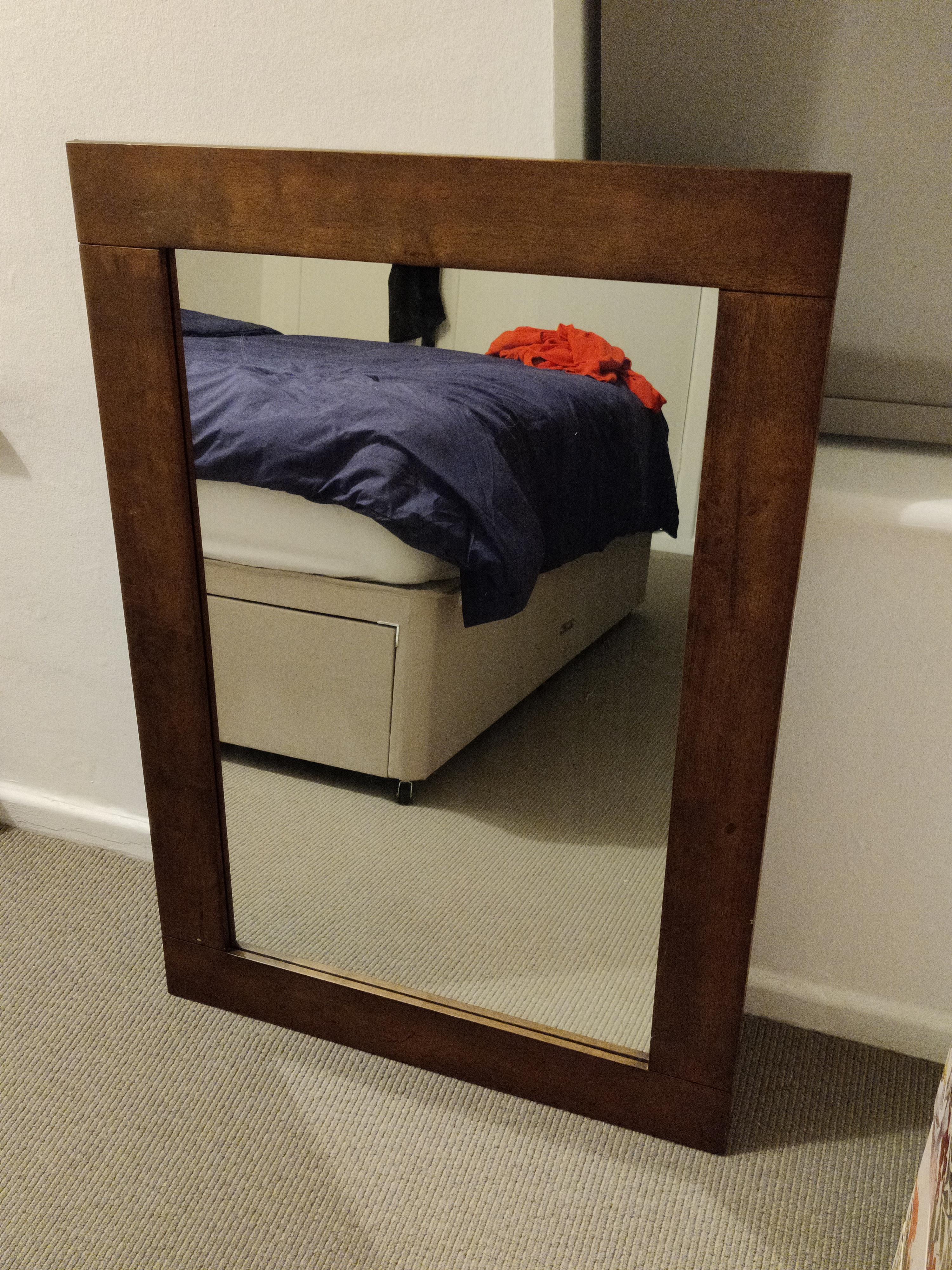Another find in London. Large mirror and frame, 50x80cm and very heavy