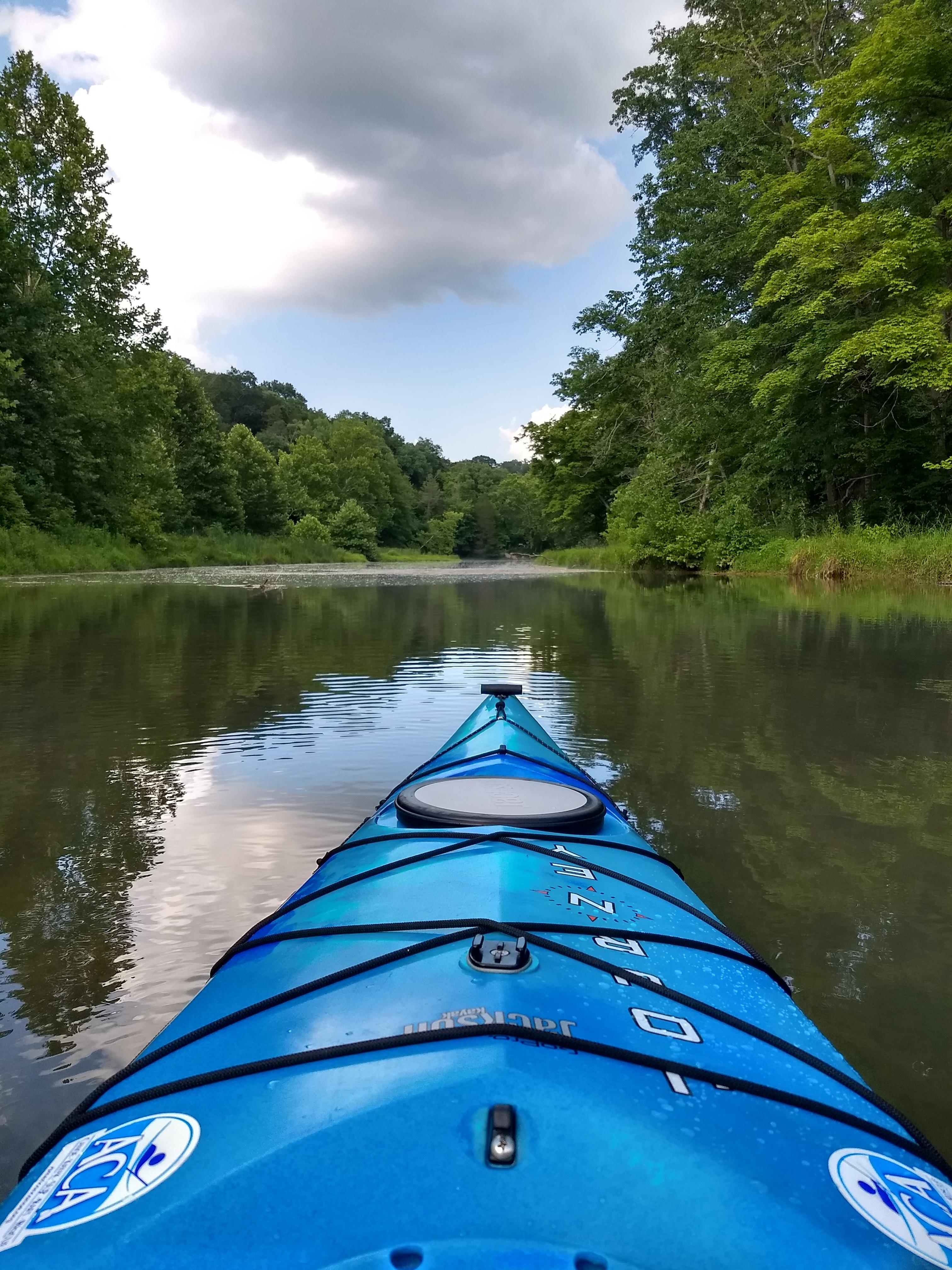 Finally got my very own kayak. First paddle at Spring Mill State Park