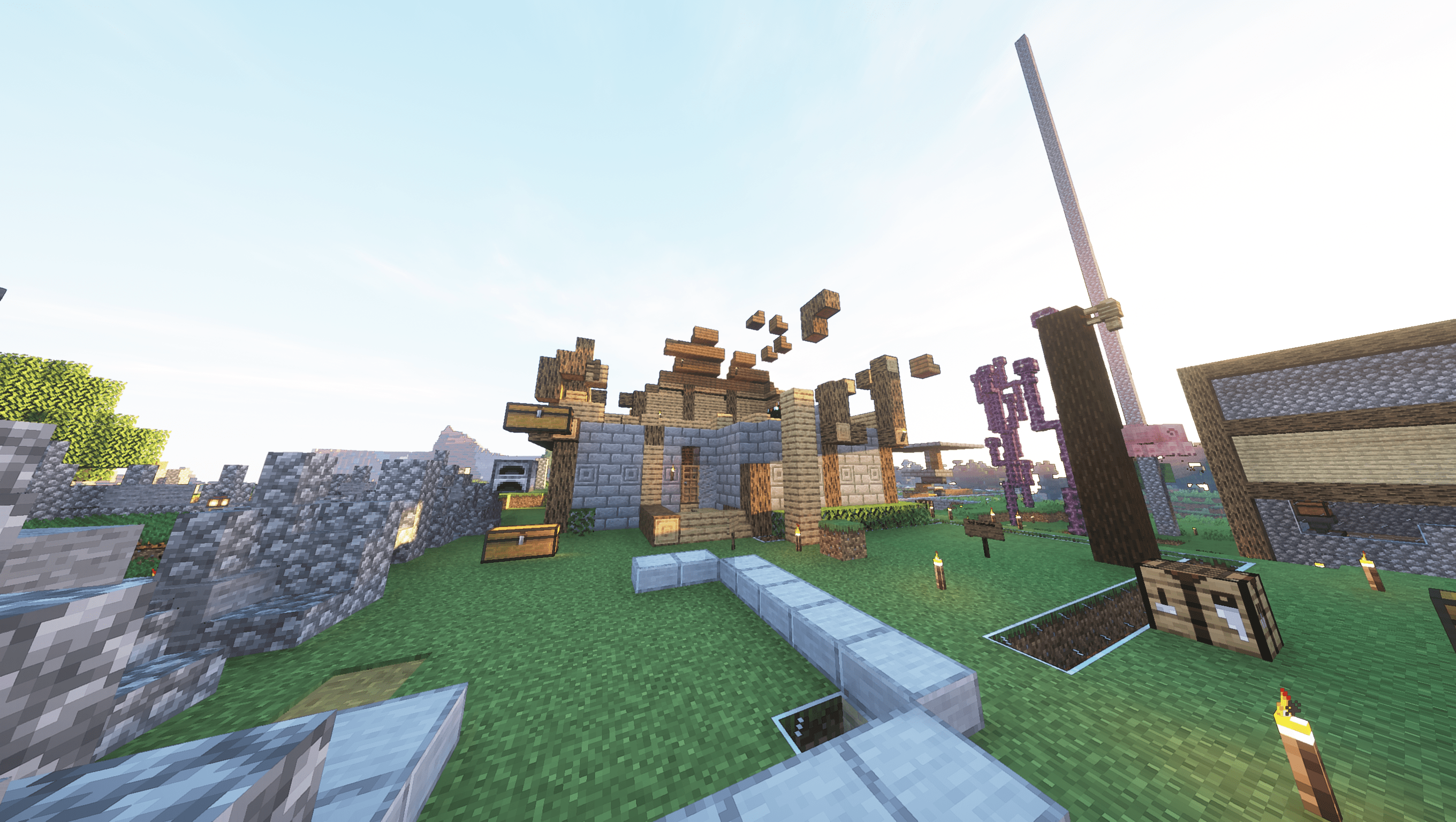 My house burned down after after being struck by lightning r/Minecraft