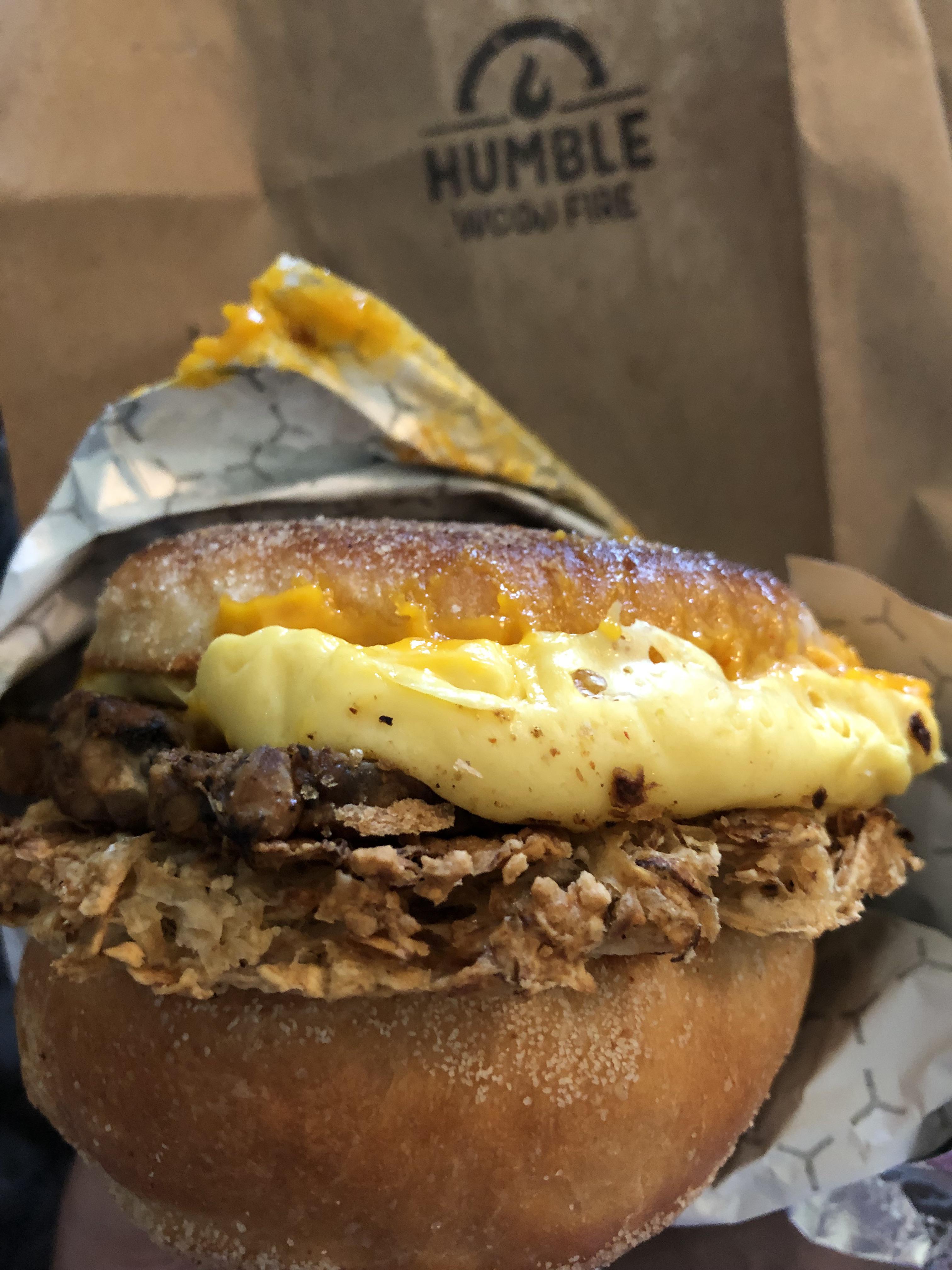 The McHumble from Humble Wood Fire Bagels and Pizza in Gainesville, FL