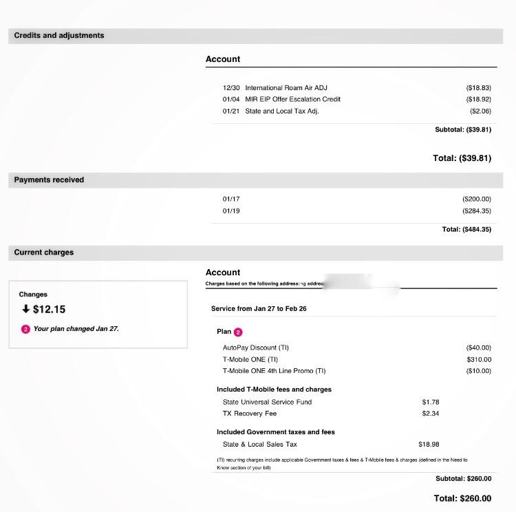 Taxes included bill r/tmobile