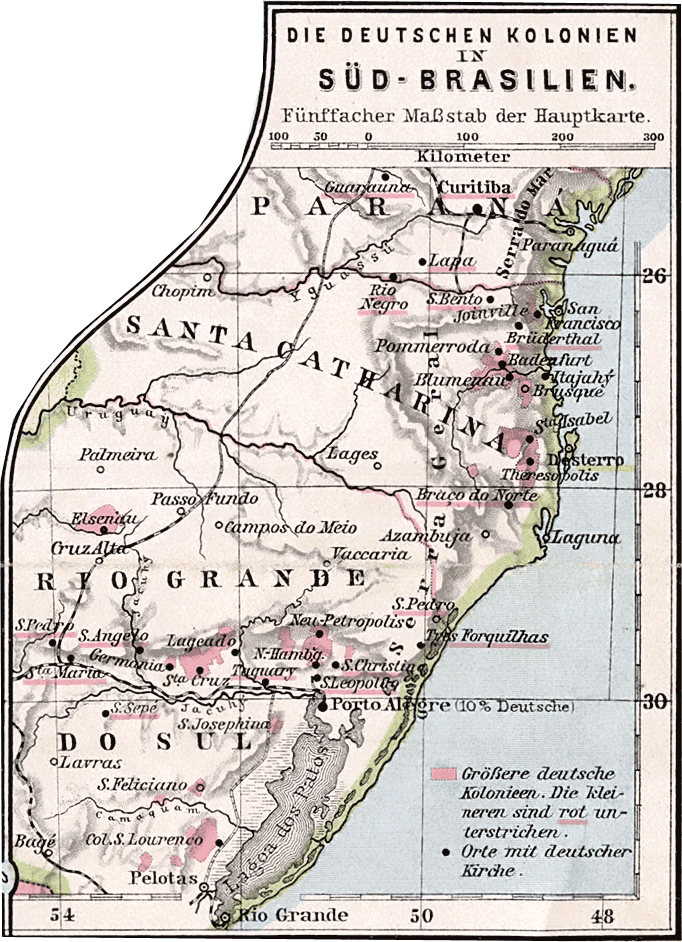 German settlements in Southern Brazil [682×942] r/MapPorn