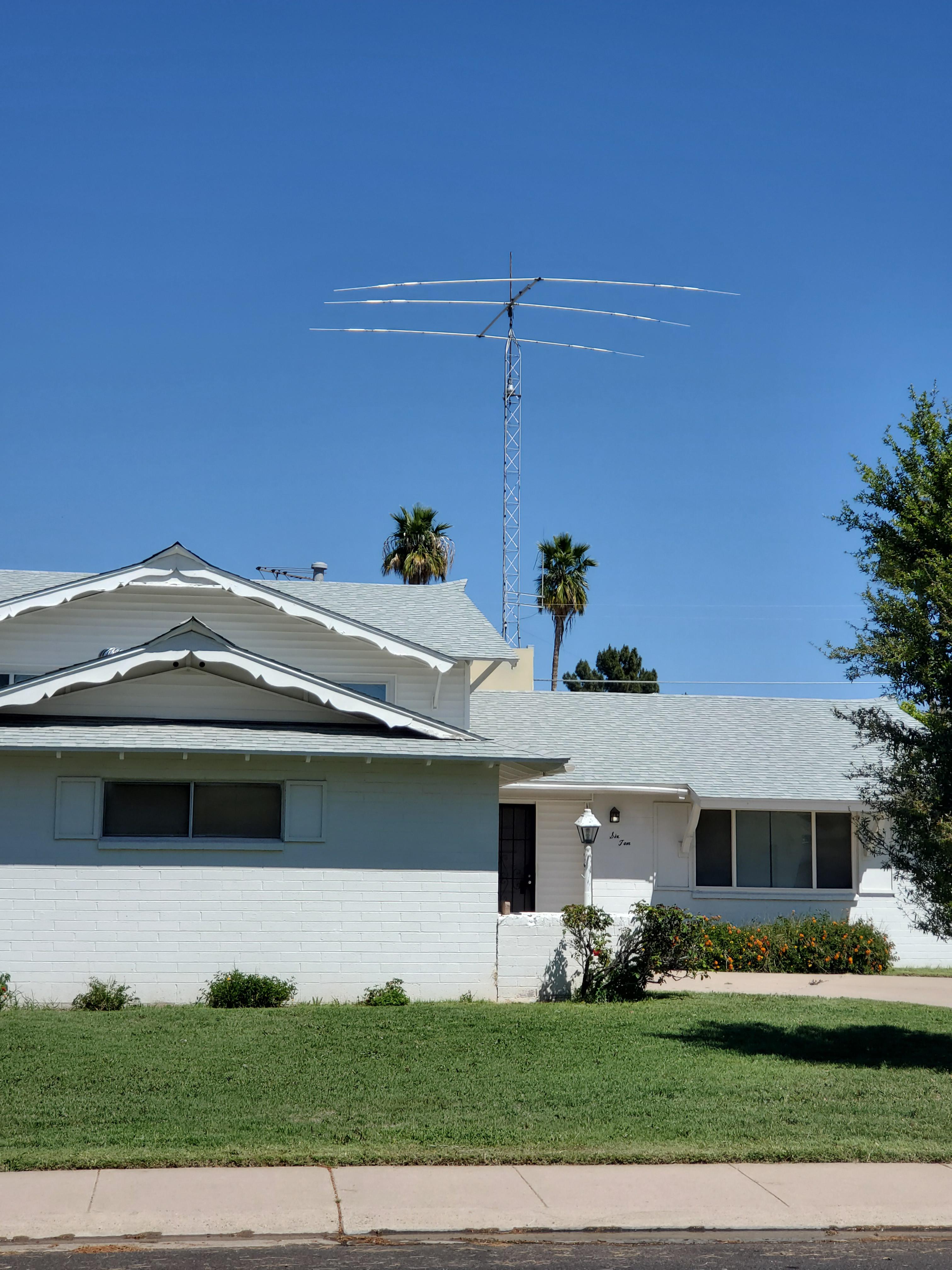 This antenna attached to a house in my neighborhood. It's the only one