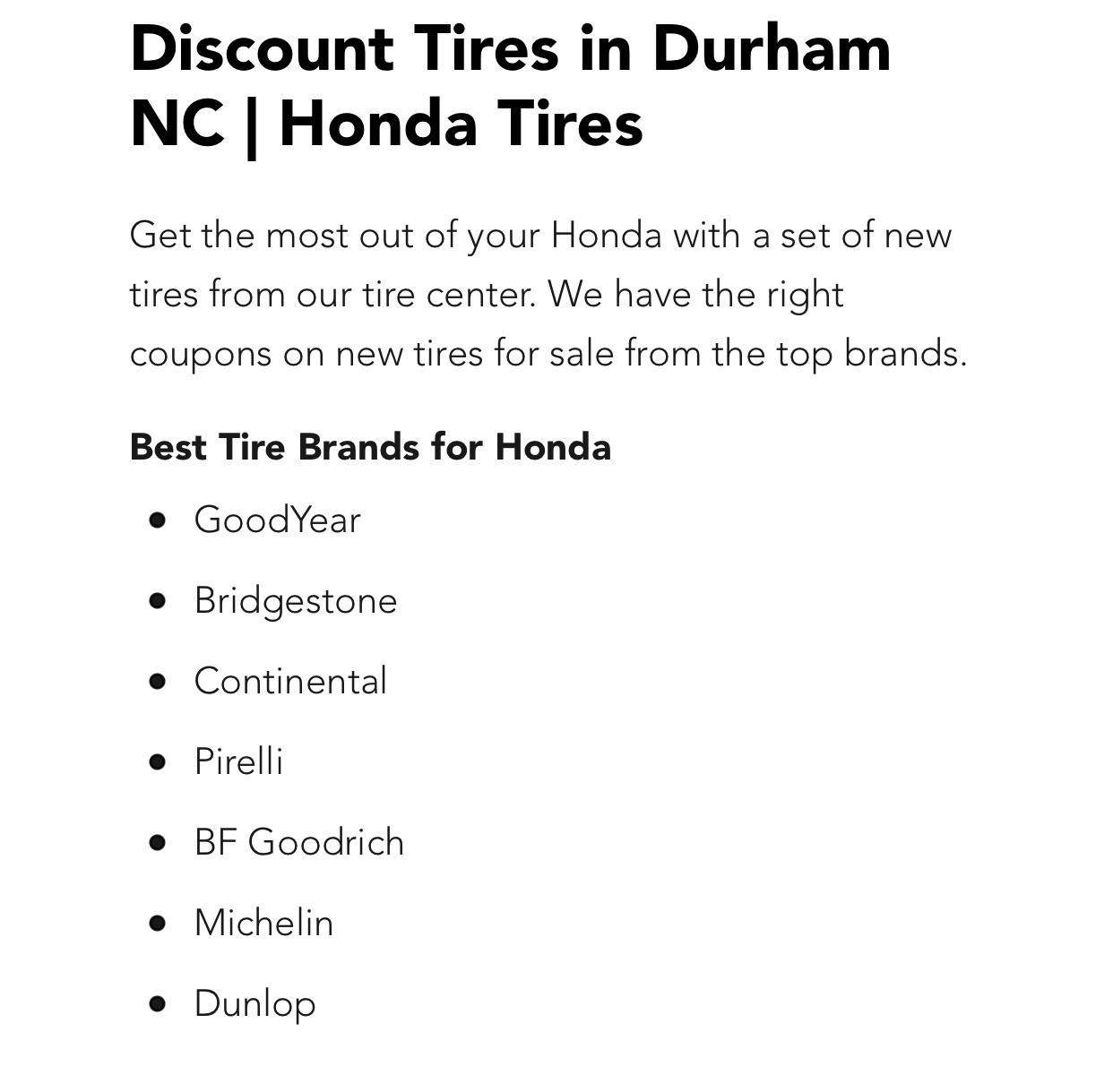 What tires do you for a 2018 Honda Civic EXT (17” rims) r