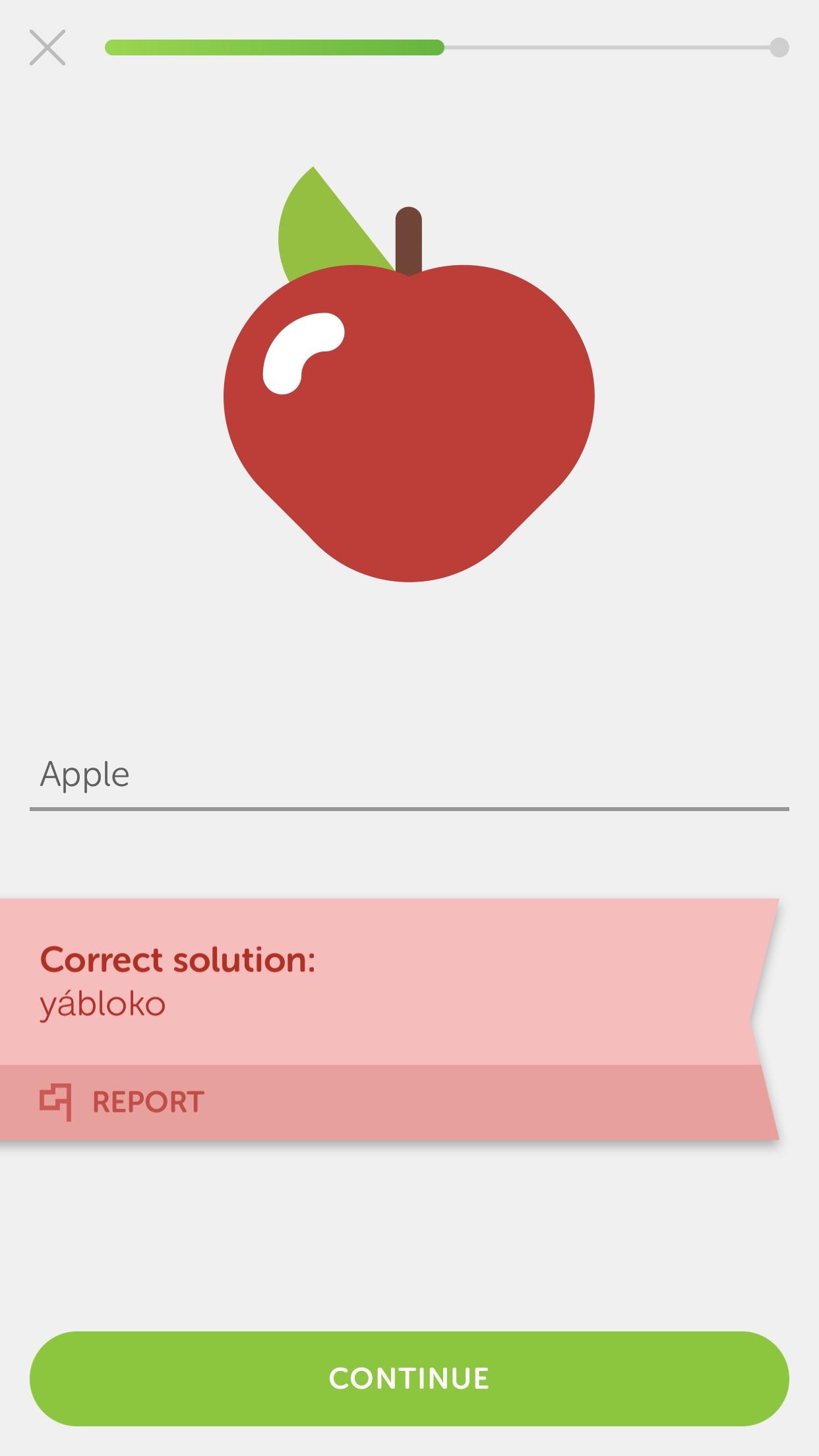 I couldn’t remember how to say “apple” in Russian so I just said apple