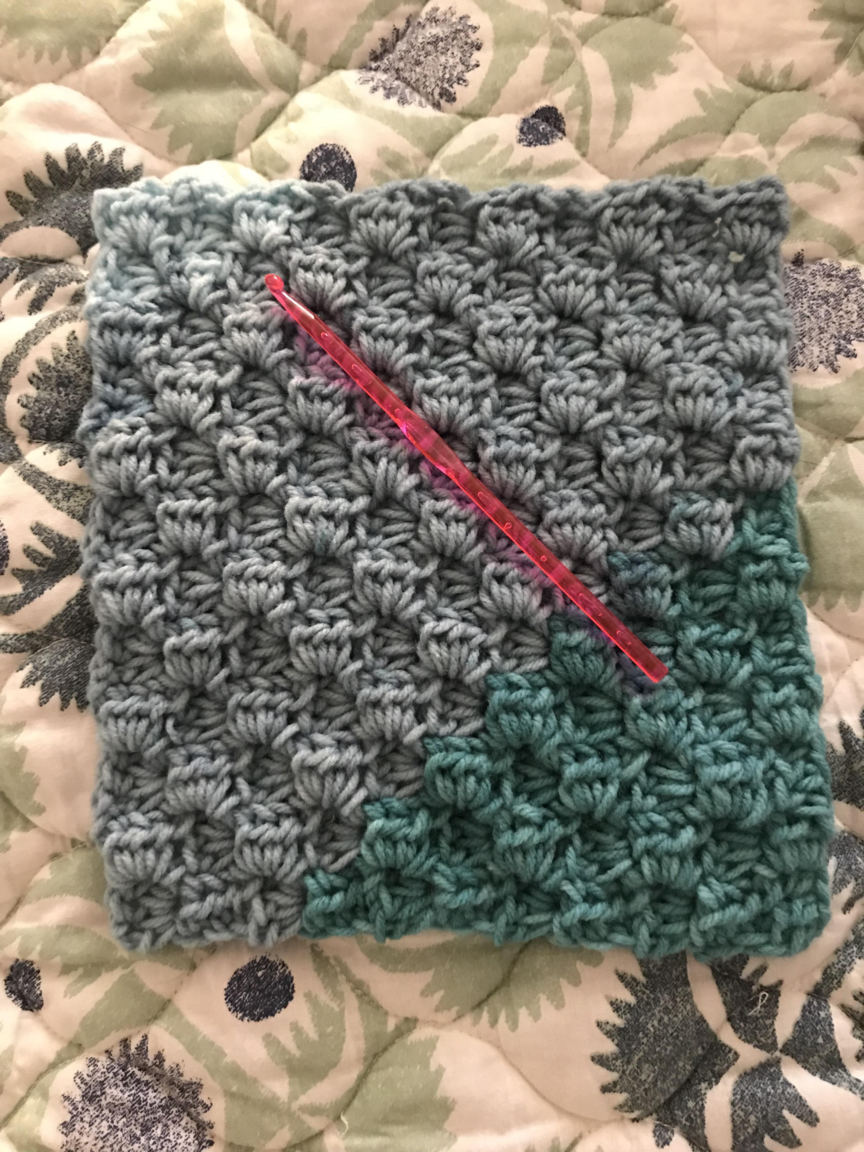 I see so many C2C blankets on here so I decided to try it out. So much