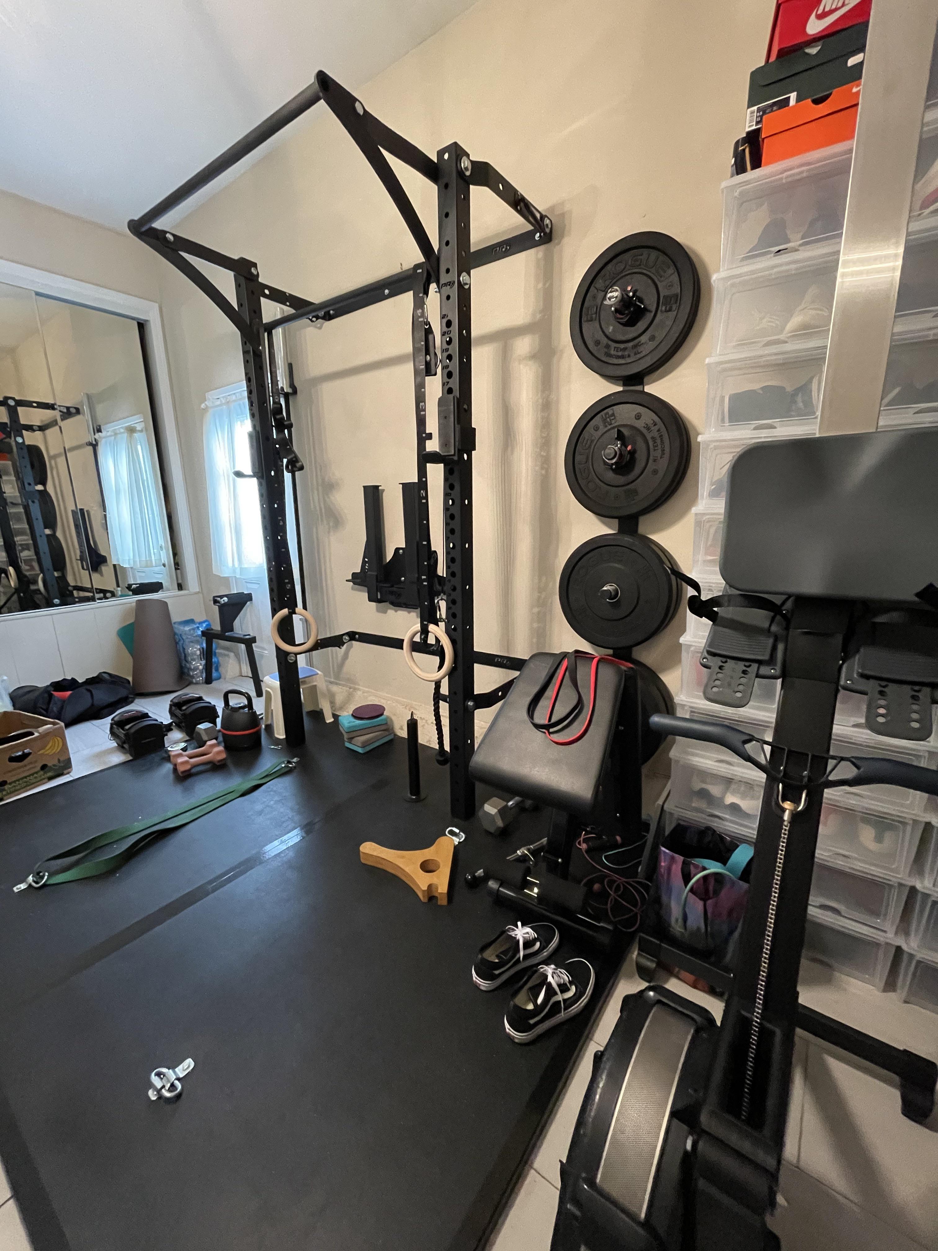 Small space gym finally built. r/homegym