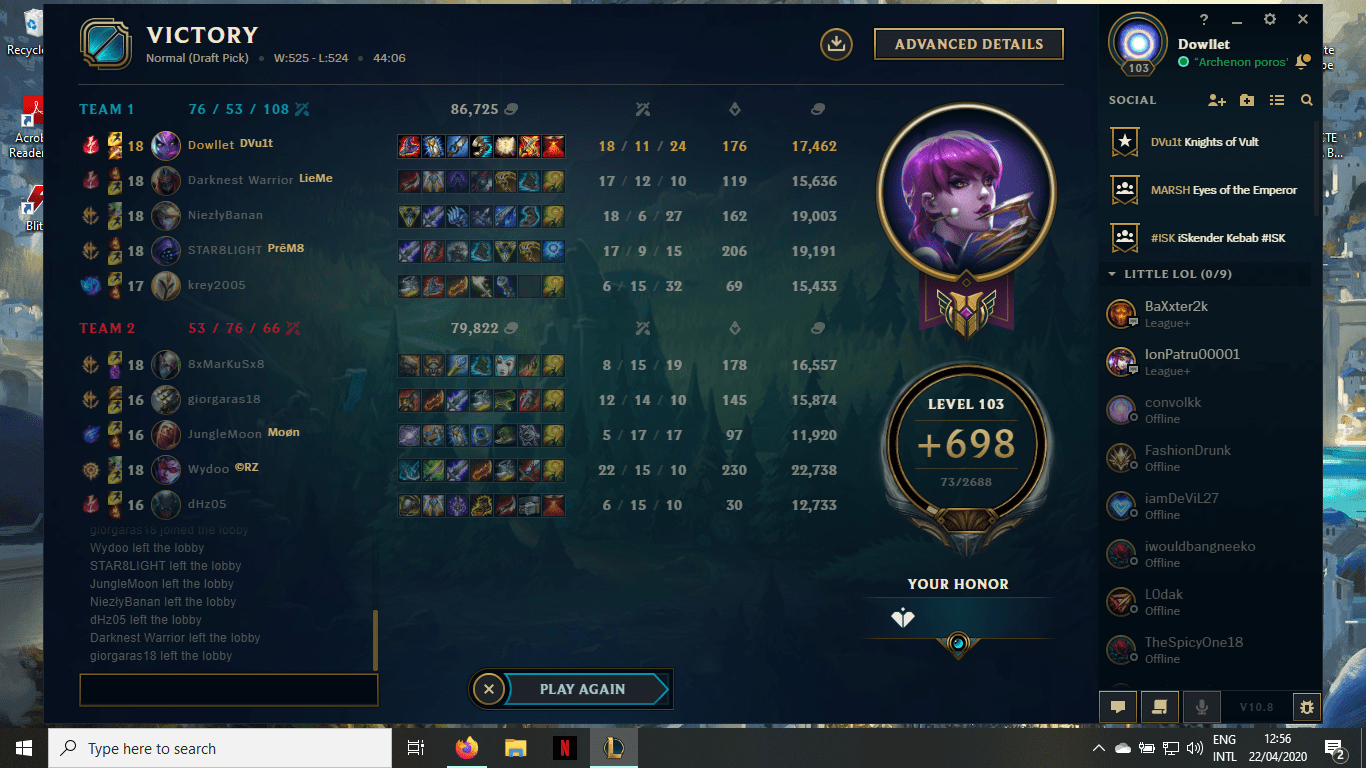 For some reason their vayne got fed af but at the end of