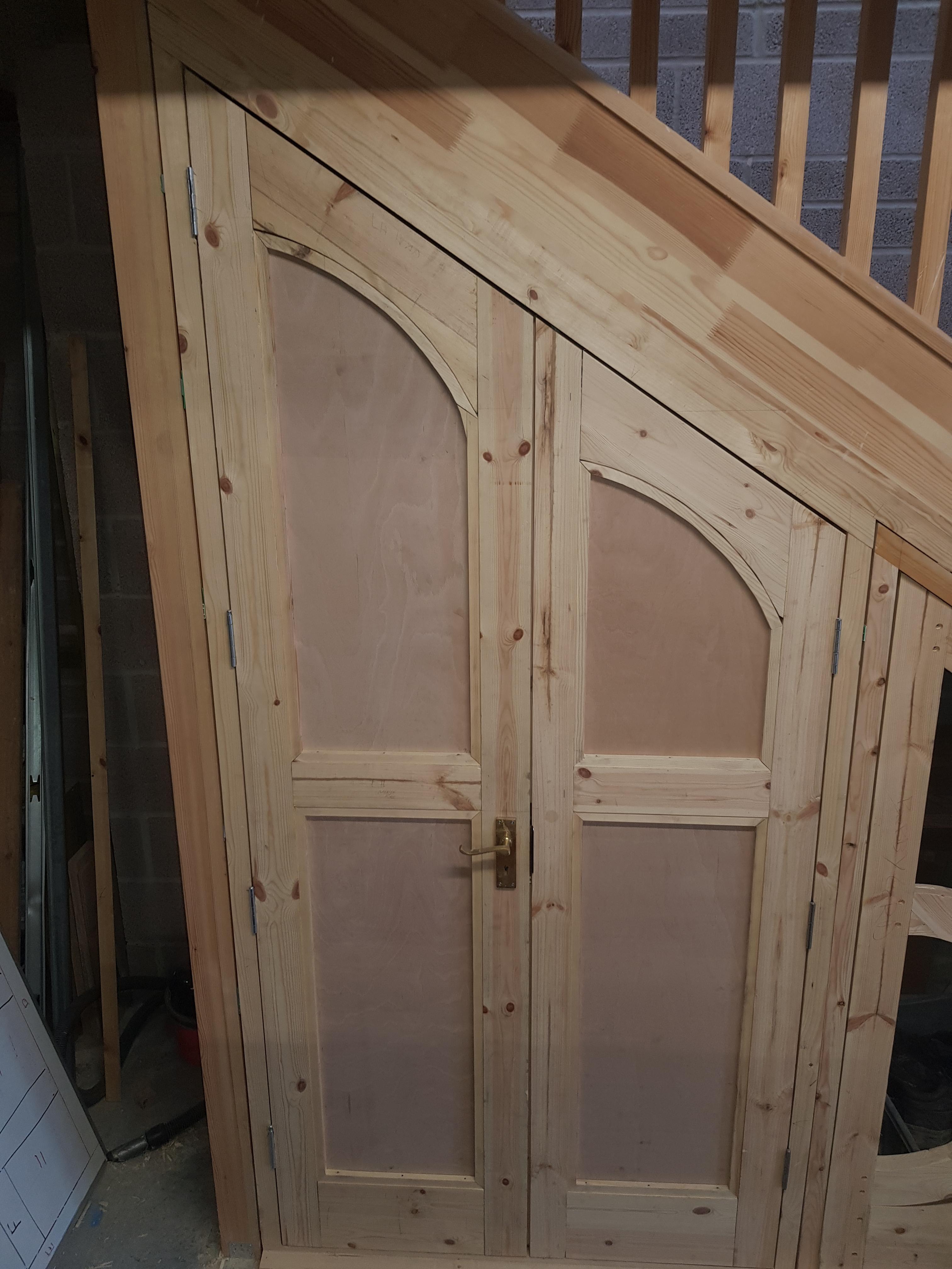 First ever rebated double doors set in a complex frame. 2nd yr