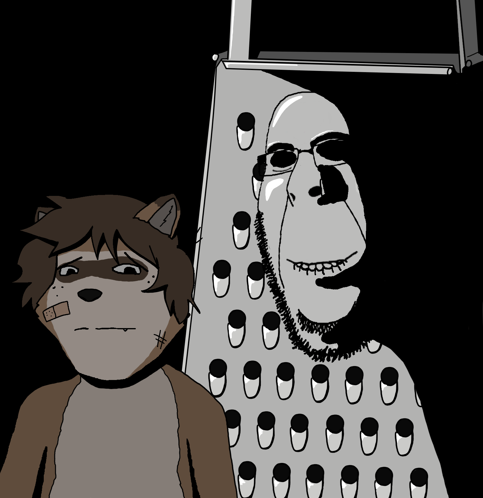 Shoyta Fender and cobson soyjak cheese grater meme r/furrymemes