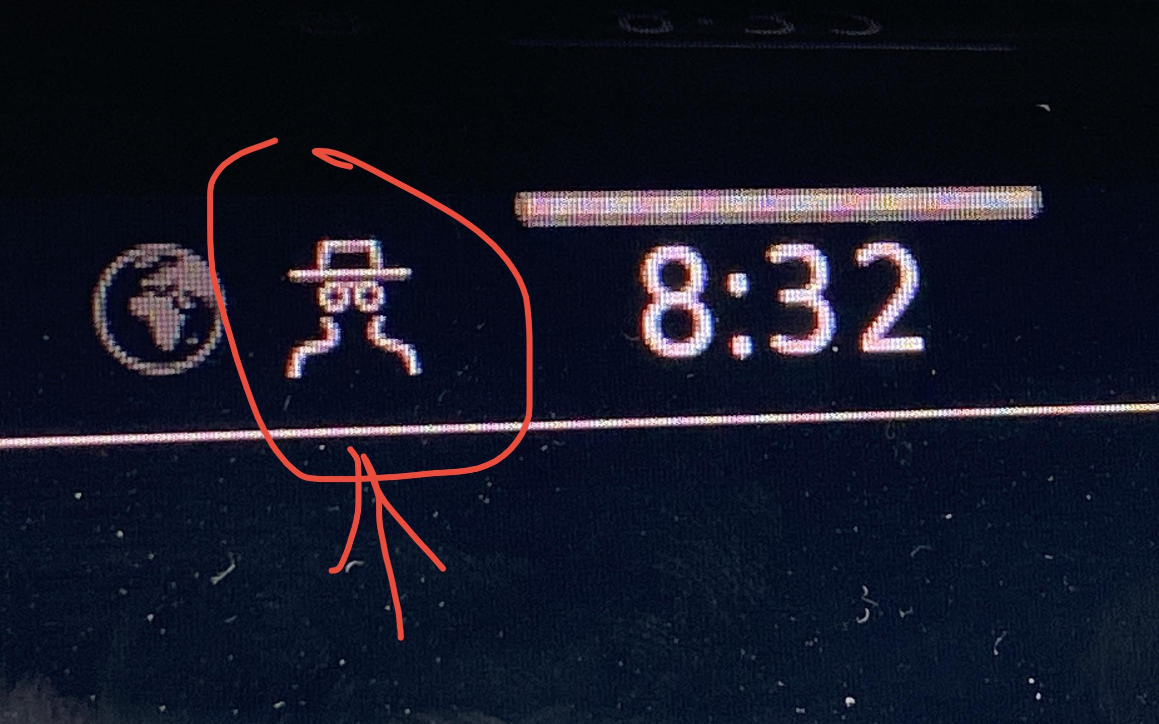 Symbol on a dash display of a VW Polo rental. What does it mean? r