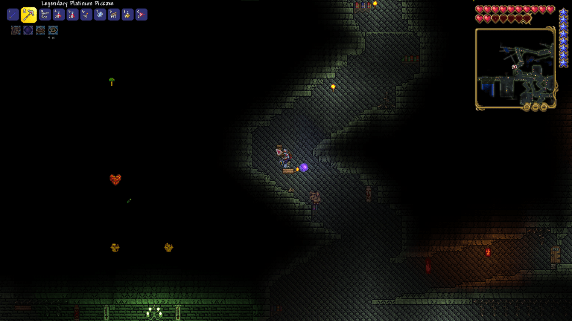 Anyone know how i could get to that life crystal Terraria