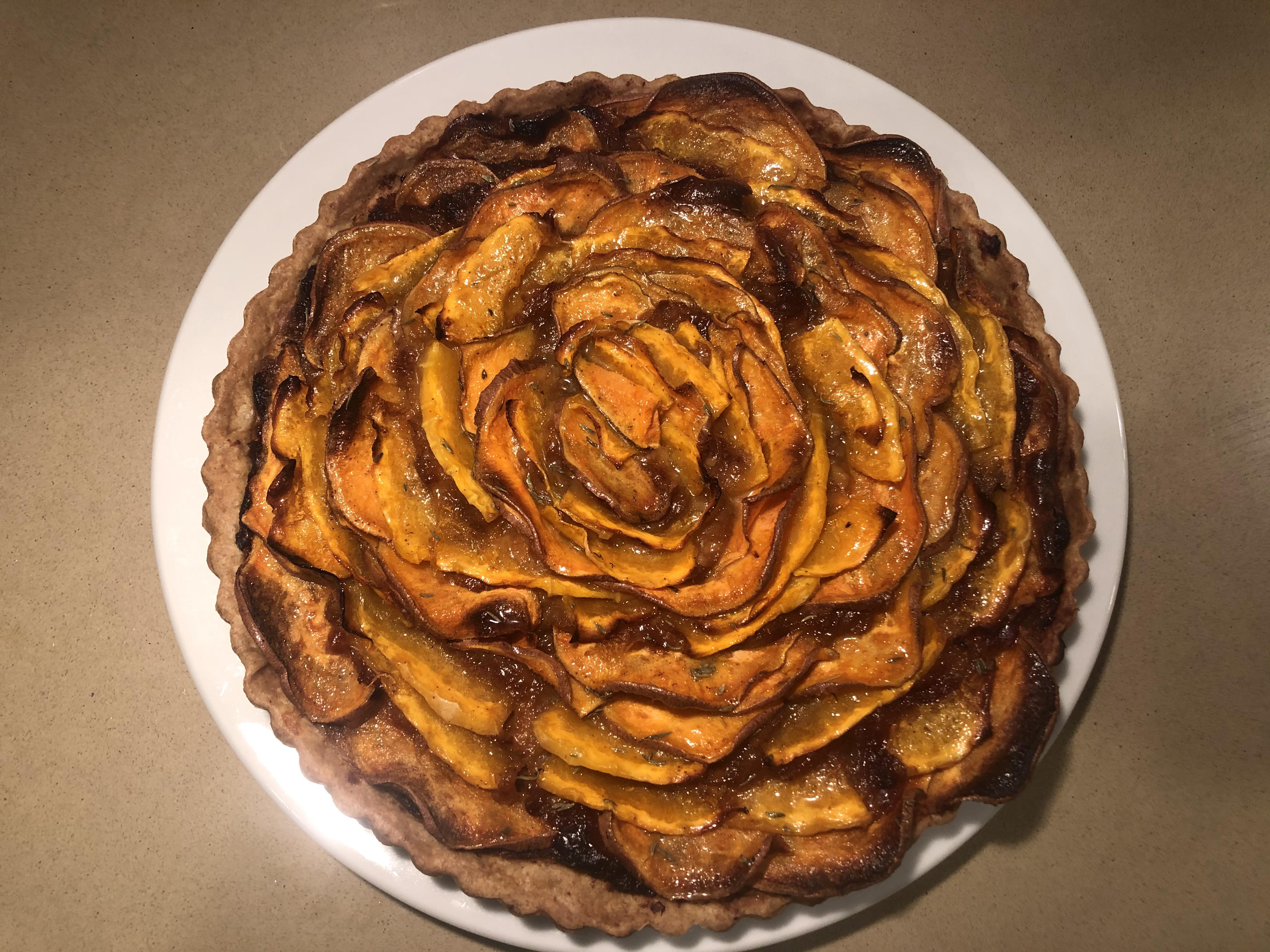 Just baked Chris Morocco’s Squash and Caramelized Onion Tart r/bon