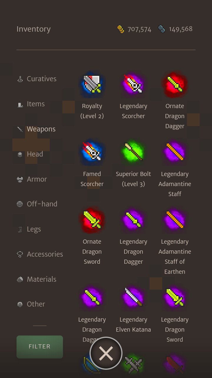 From lvl 100 124 my best weapon was a superior bolt. I kept getting