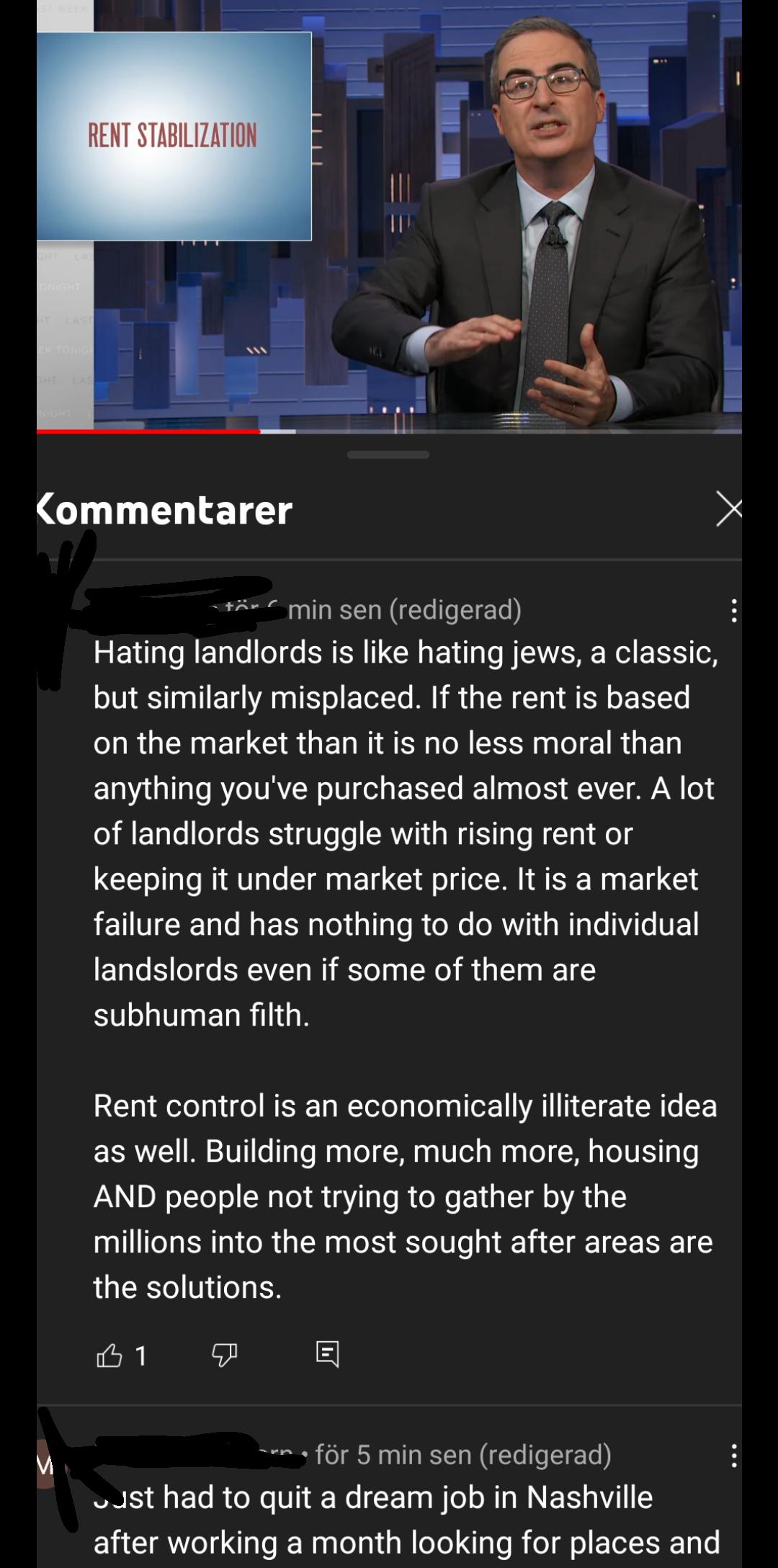 Comment on John Olivers video on rent r/LandlordLove