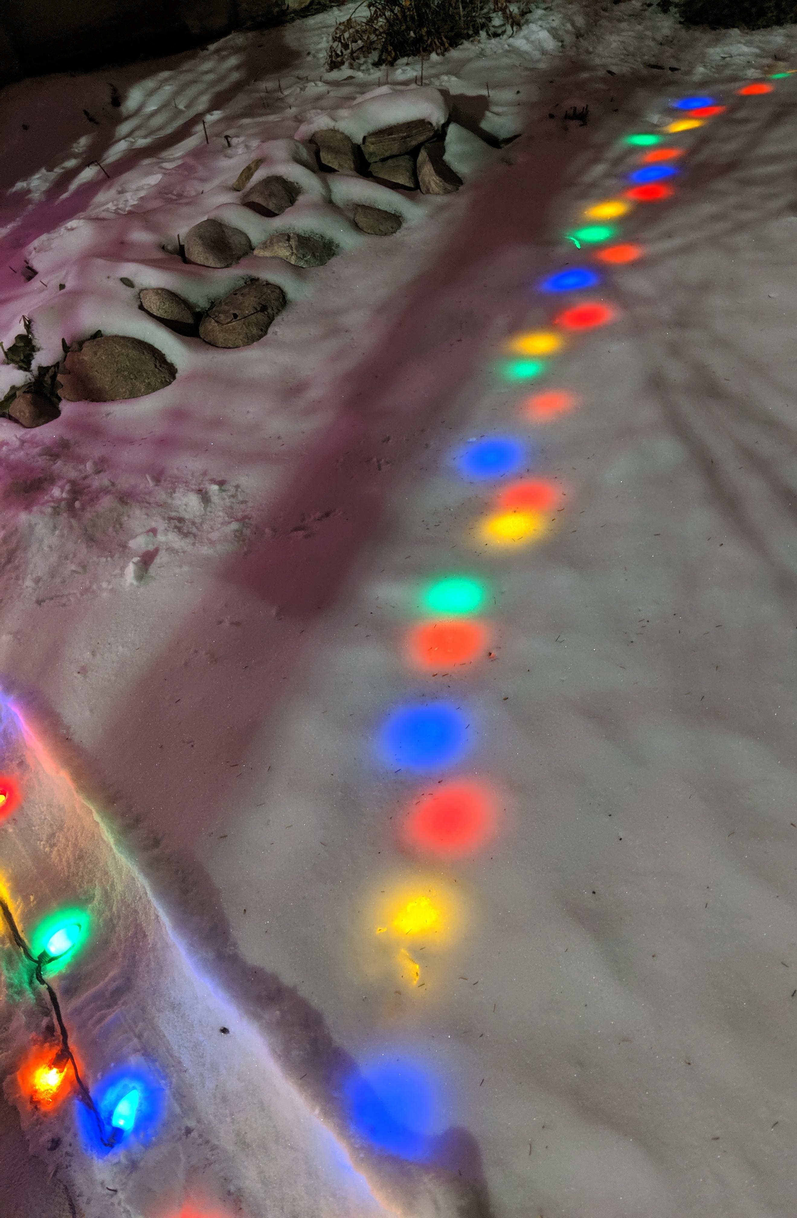 Xmas lights buried in the snow r/mildlyinteresting