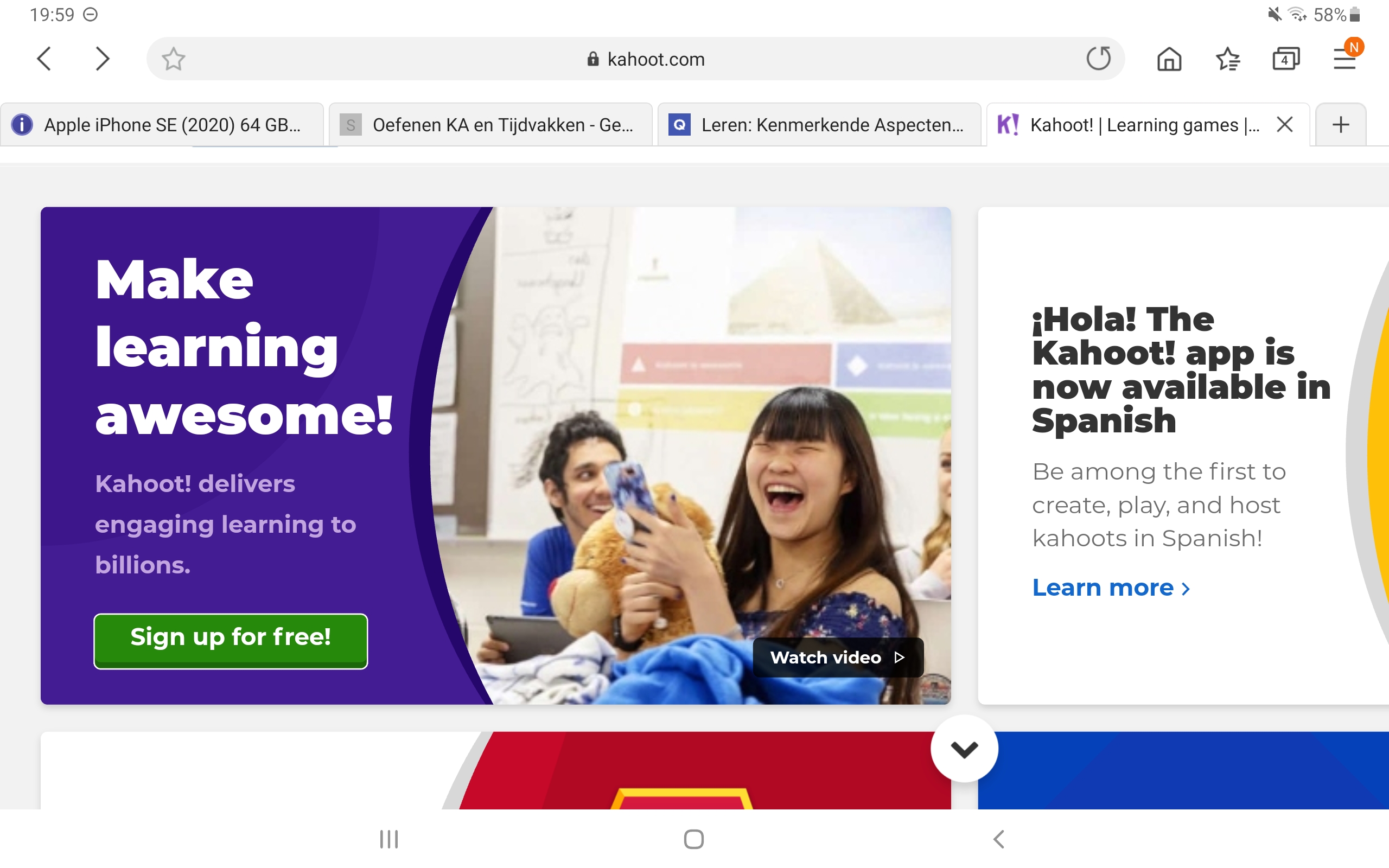 What happened to the discover page? Cant seem to find any other kahoots