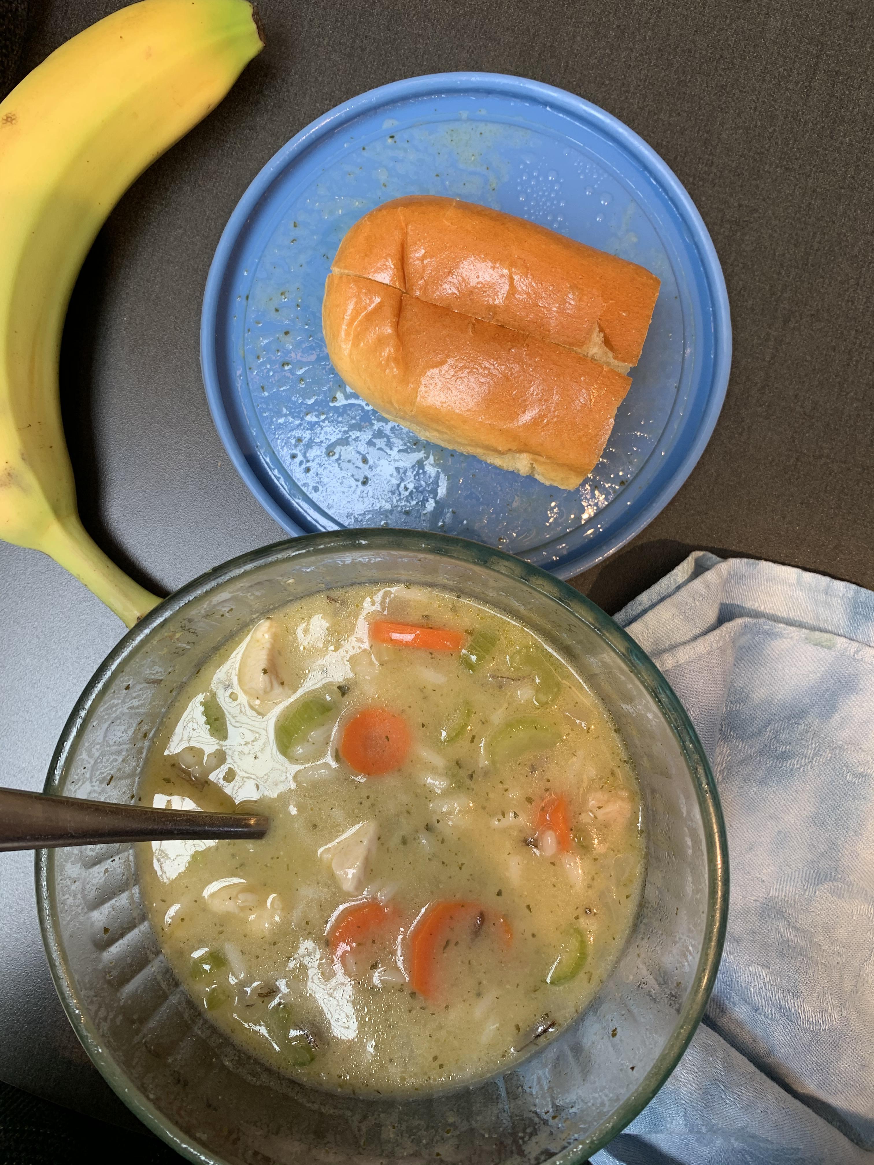 My knock off of Panera’s Cream of Chicken Wild Rice soup using all Aldi