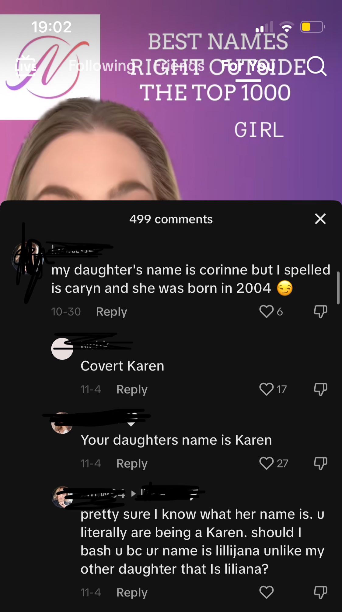 Spotted on a baby names TikTok r/tragedeigh