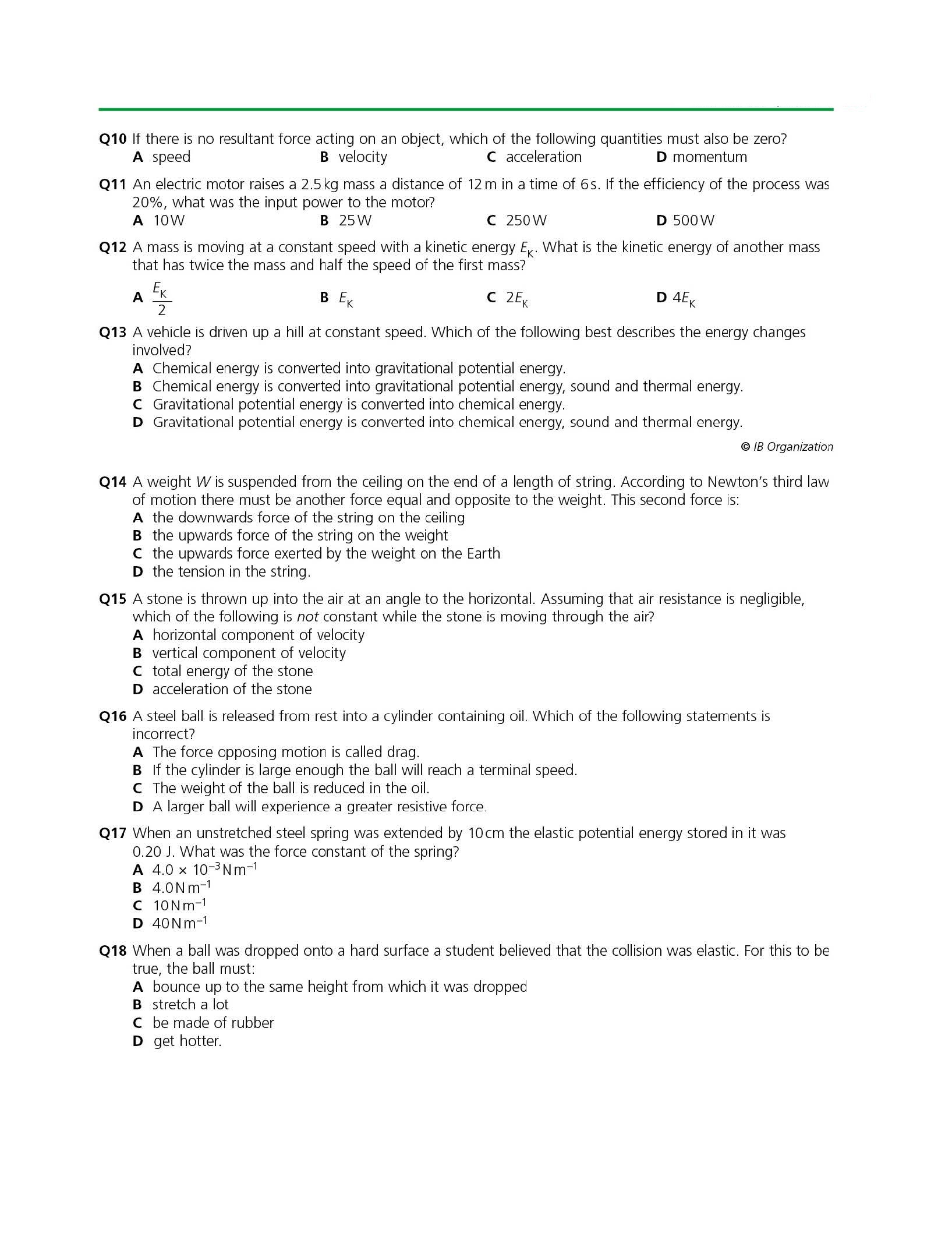 IB Physics SL and HL Question Bank Studynova