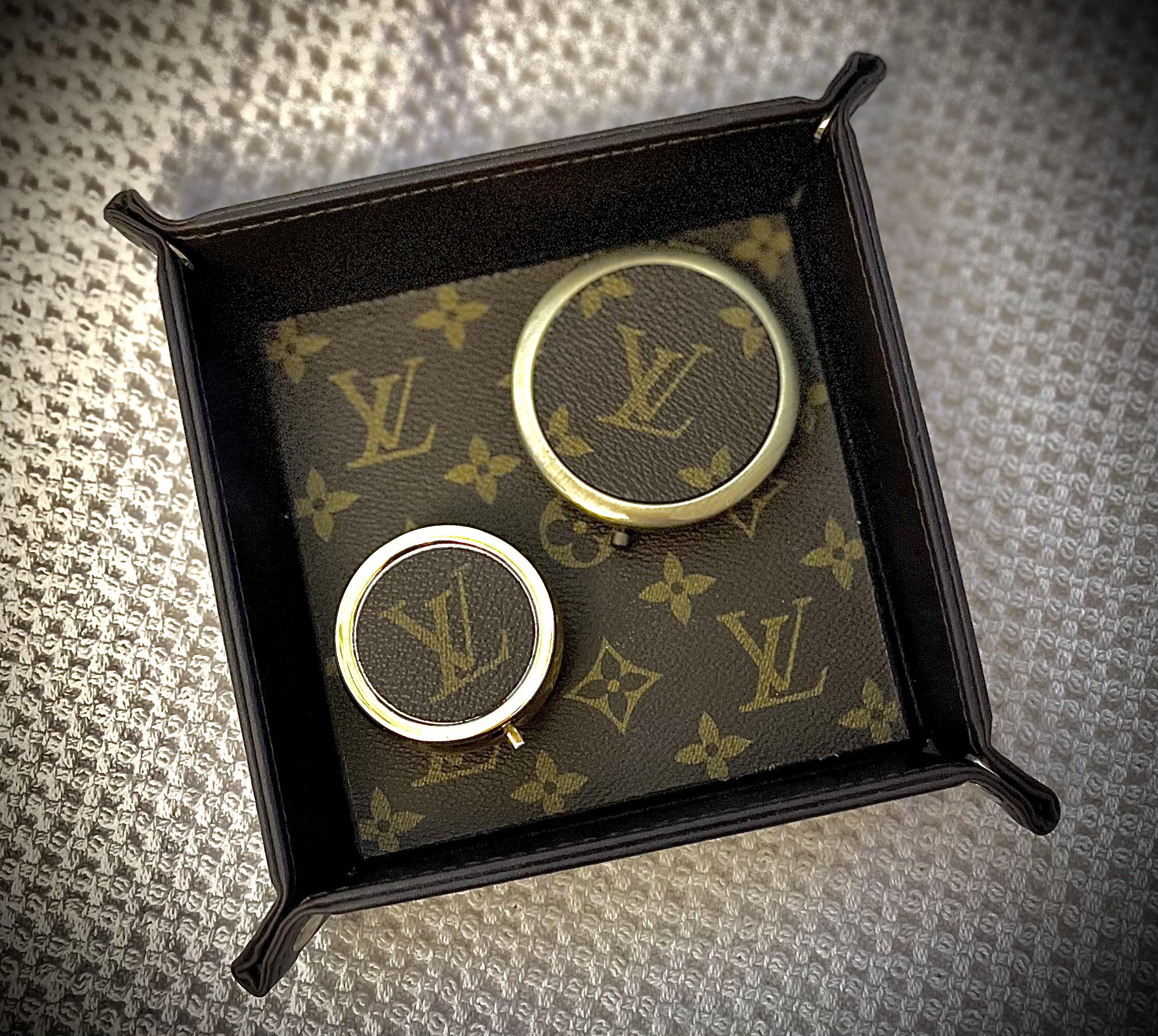 Louis Vuitton Monogram Canvas Upscaled Into a Valet Tray, Mirror Compact & Pill Case r