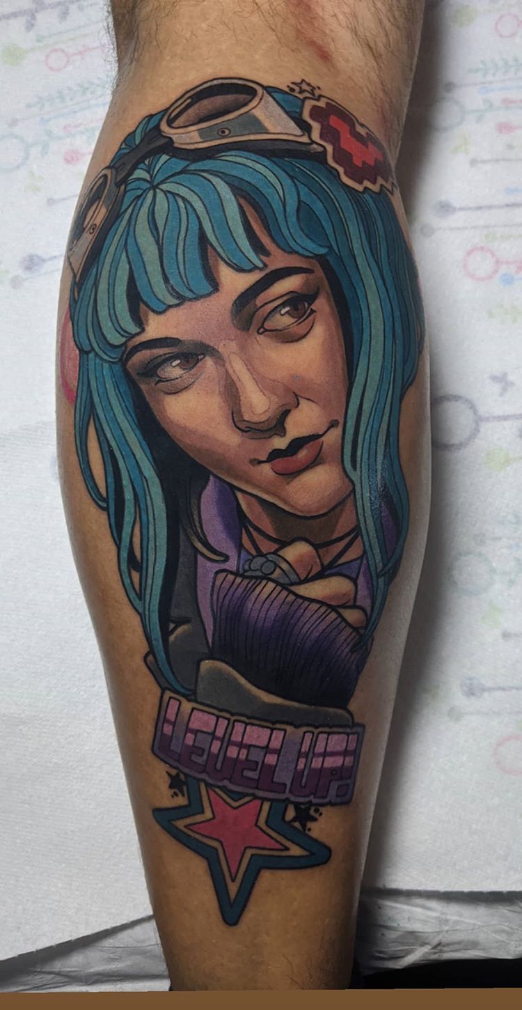 I got a Ramona Flower tattoo! by goksisdead at cloakanddaggerlondon