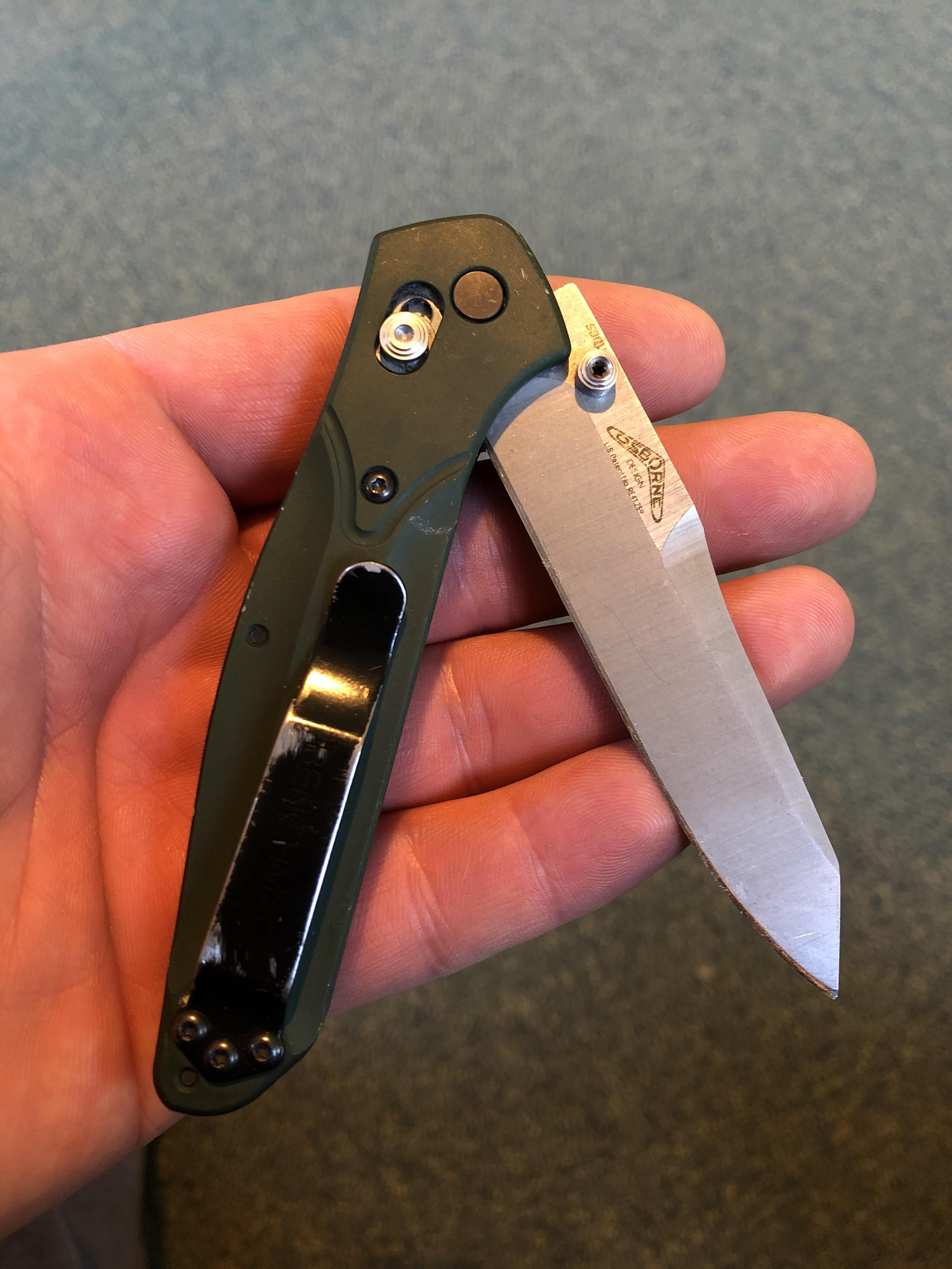 My EDC for 6 years now. Benchmade 940. Kept healthy via Norton