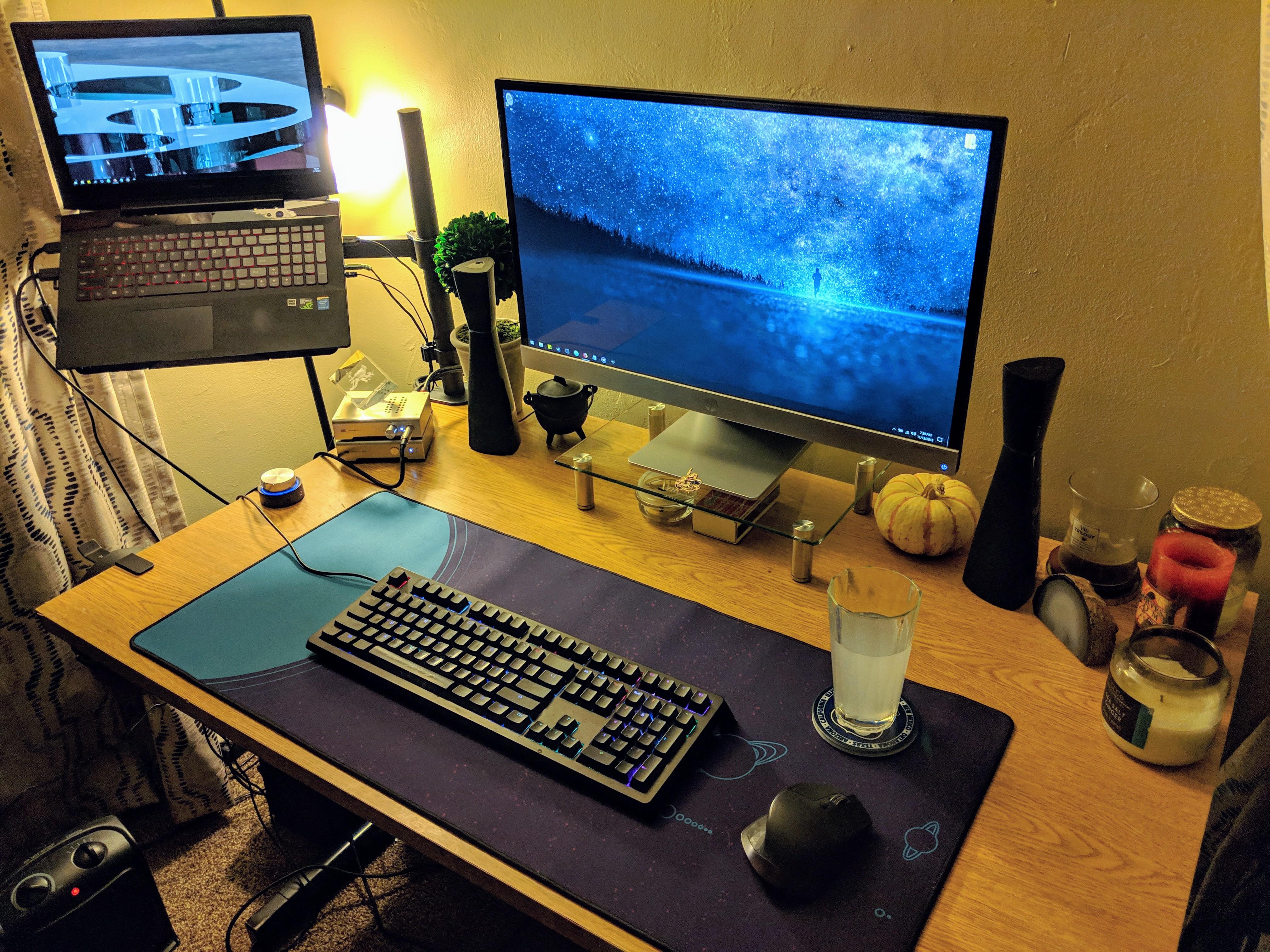 Stole this desk from my old dorm room. Next upgrade is a second monitor