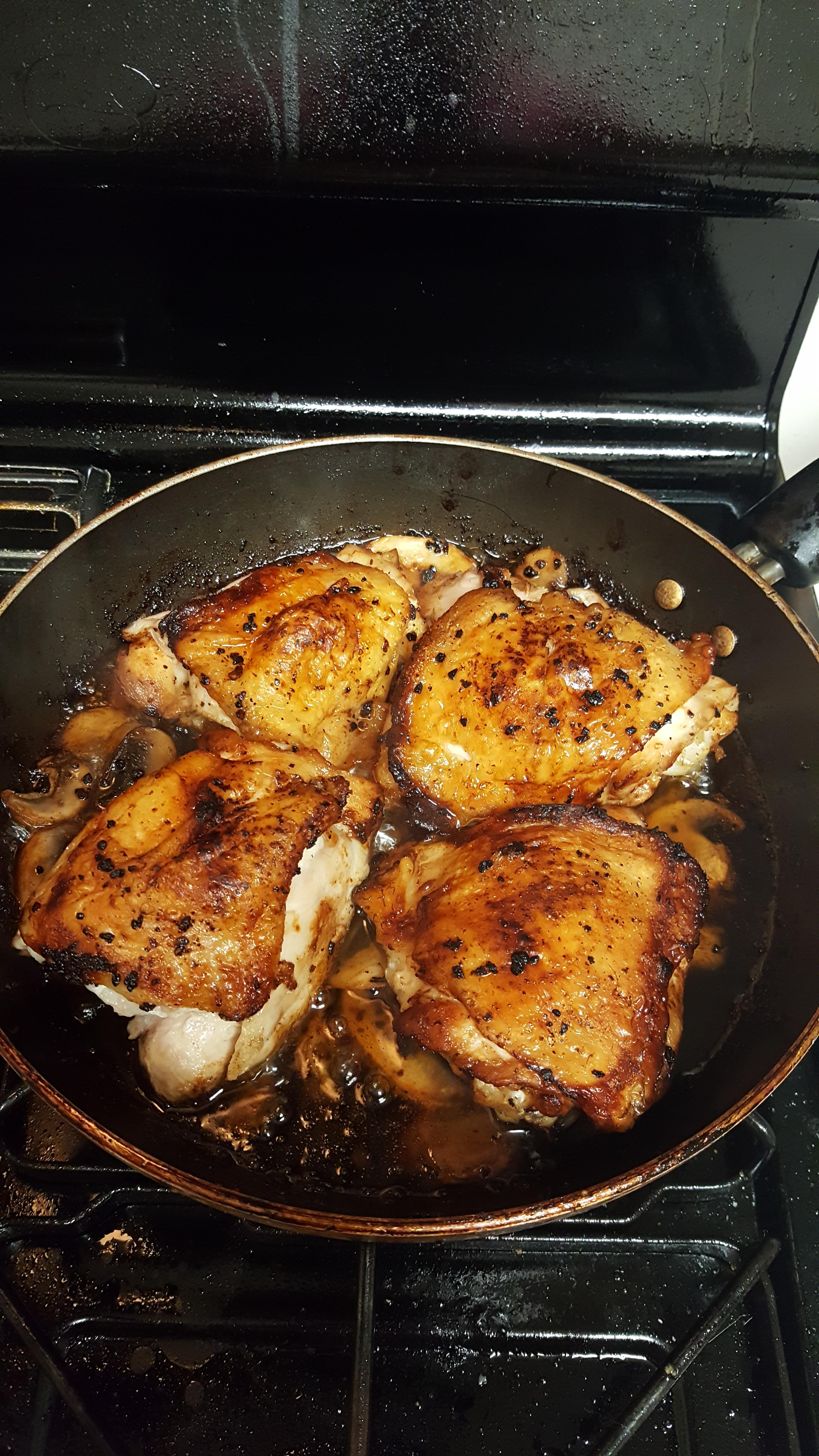 Recipe Skinless Chicken Thigh Oven Garlic Onion Spicy Honey Garlic