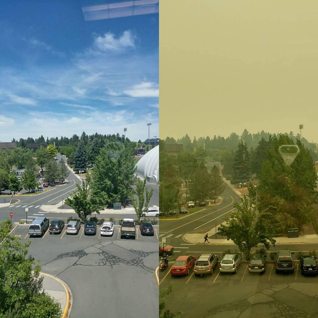 Smoke from the wildfires in Pullman r/Washington