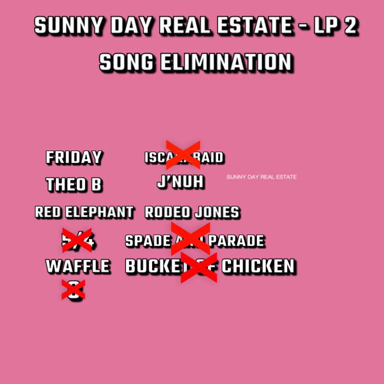 Sunny Day Real Estate LP2 Song Elimination Day 6 r/sunnydayrealestate