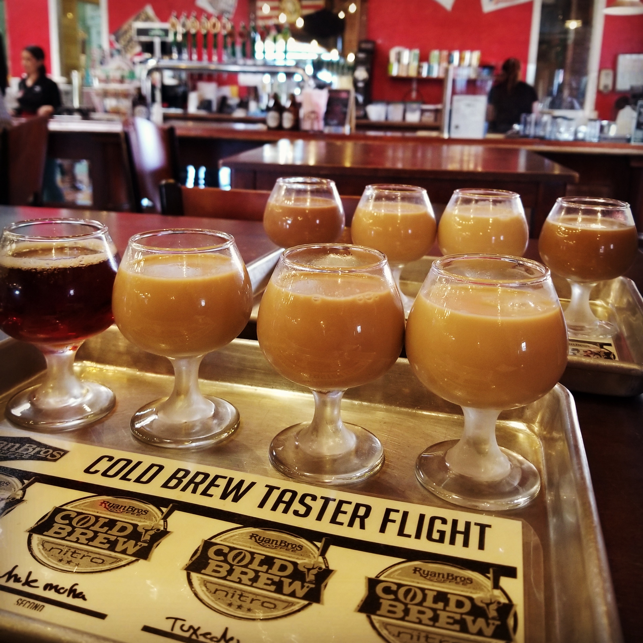 i [drank] this cold brew coffee flights, ryan bros. coffee, san diego