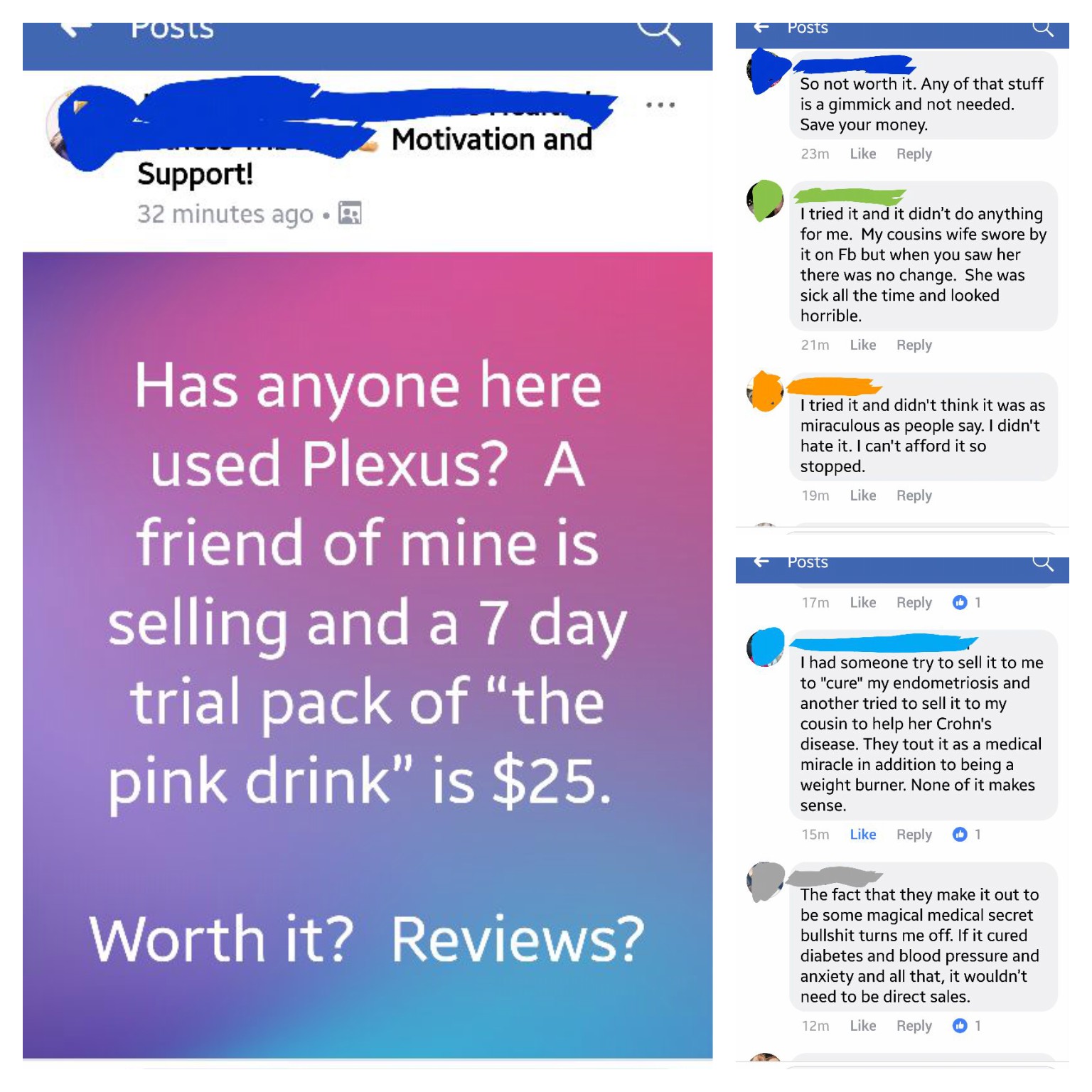 In my weight loss group today. r/antiMLM