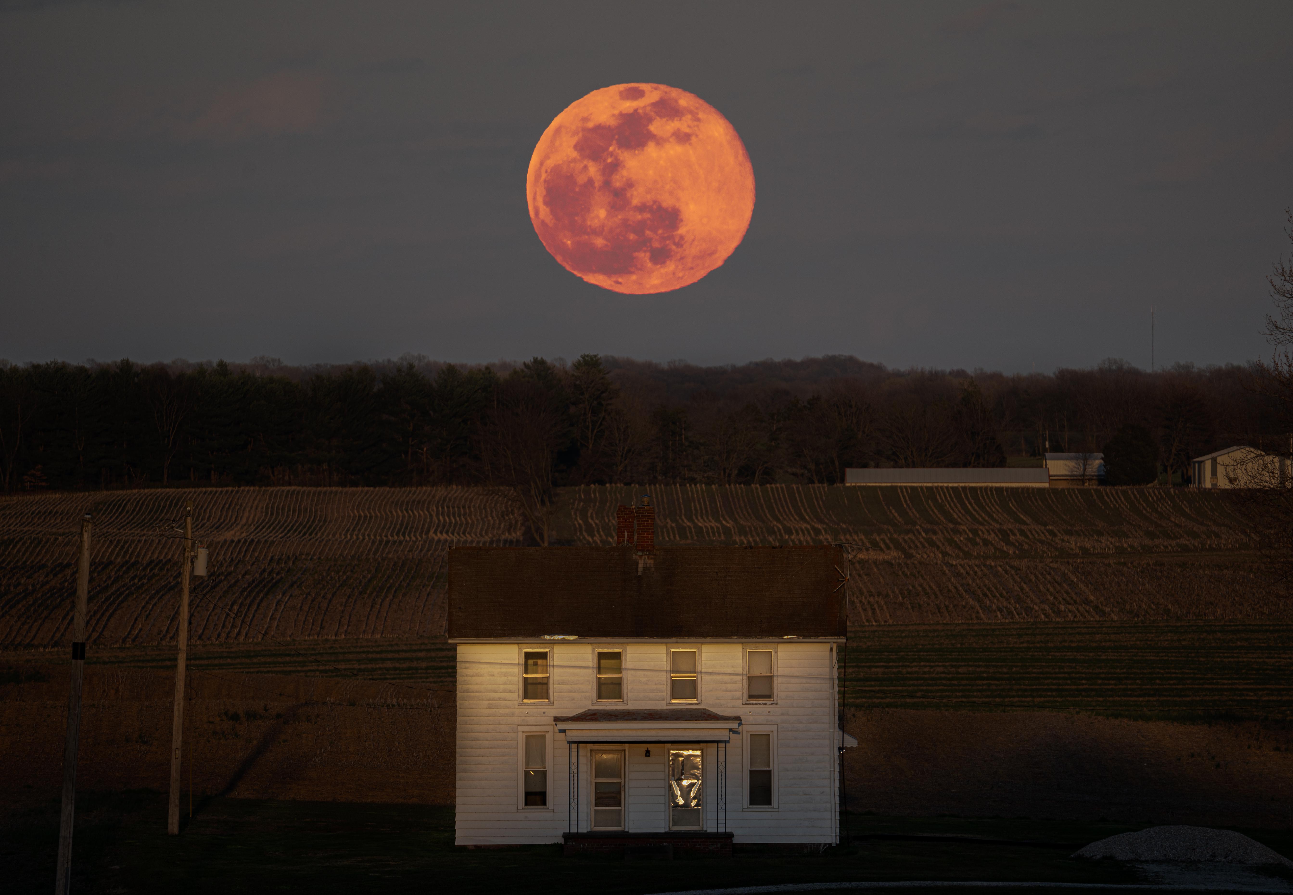 The Worm Moon rising this evening evansville