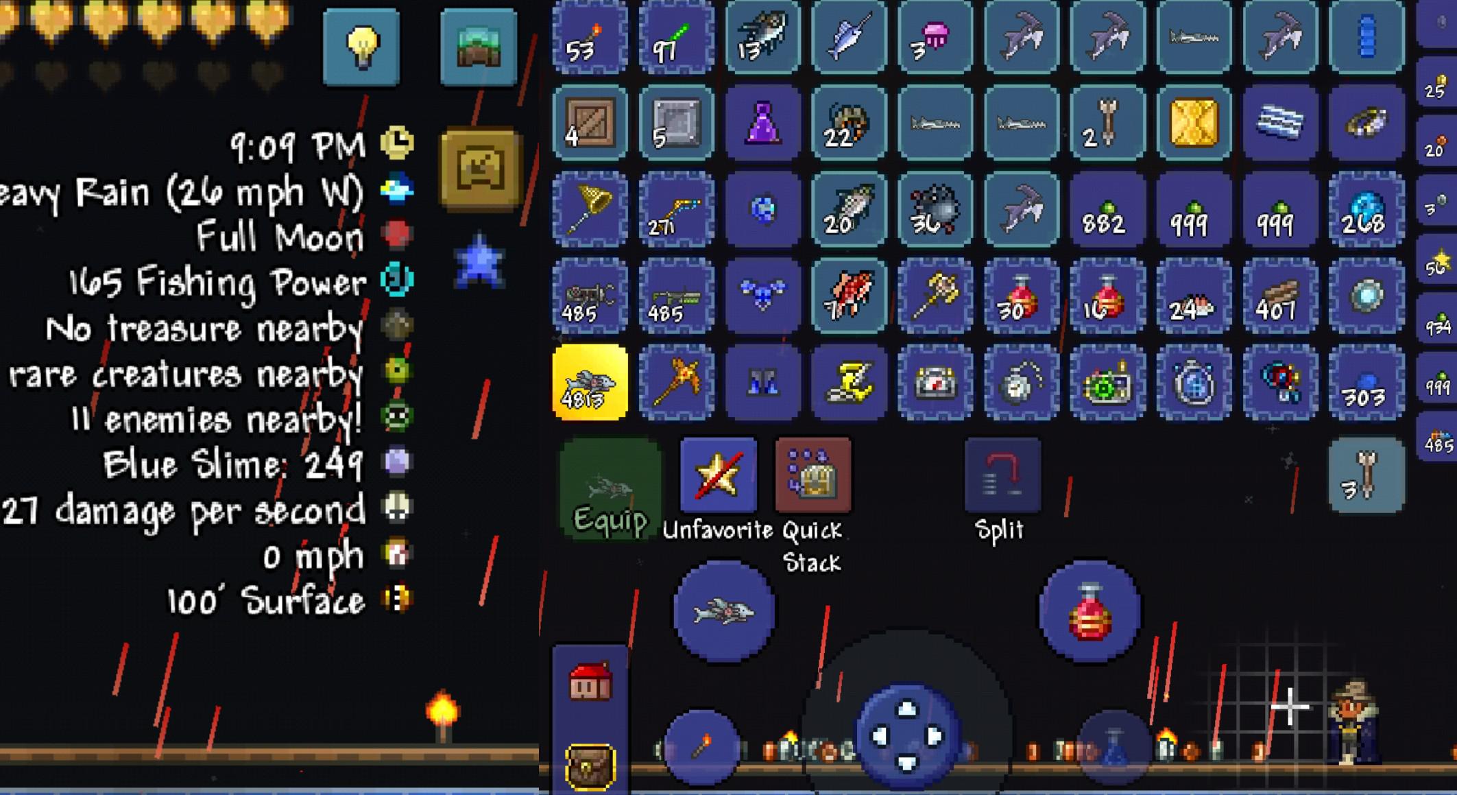 165 fishing power results in such loot. Nice r/Terraria