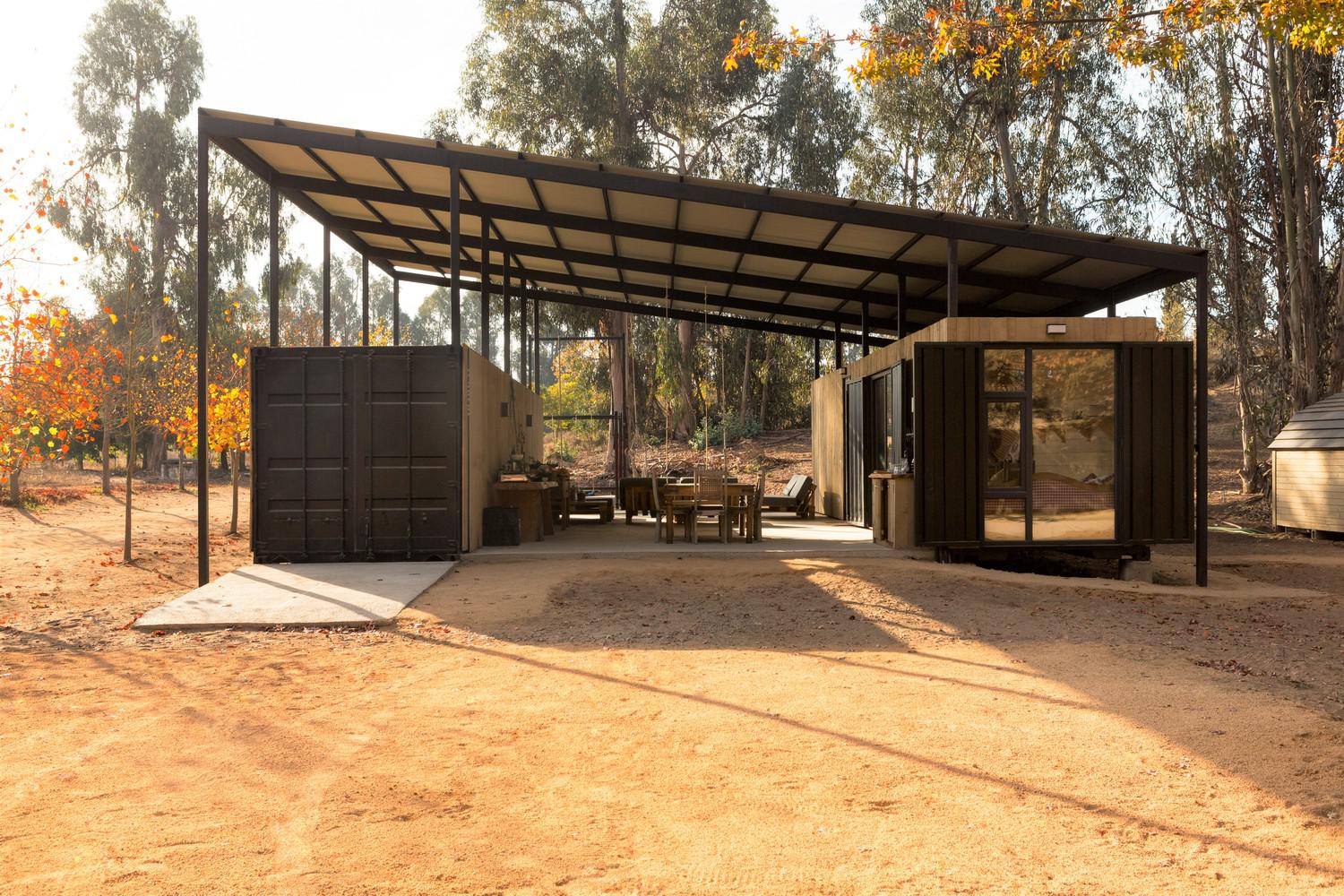 Simple Shipping Container Home Built with 2x40 ft Containers and