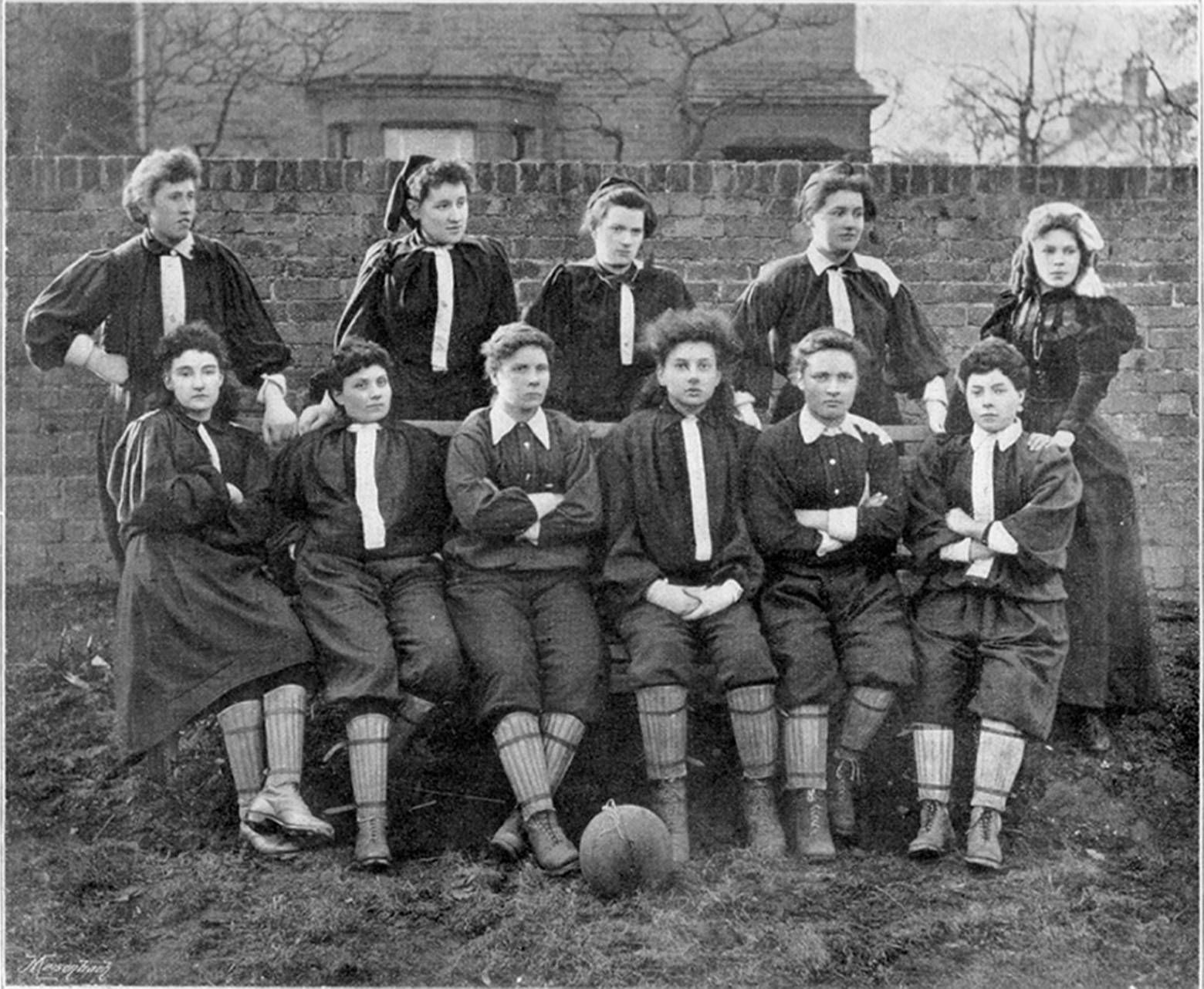 Members of the "British Ladies' Football Club" one of the first female football (soccer) teams