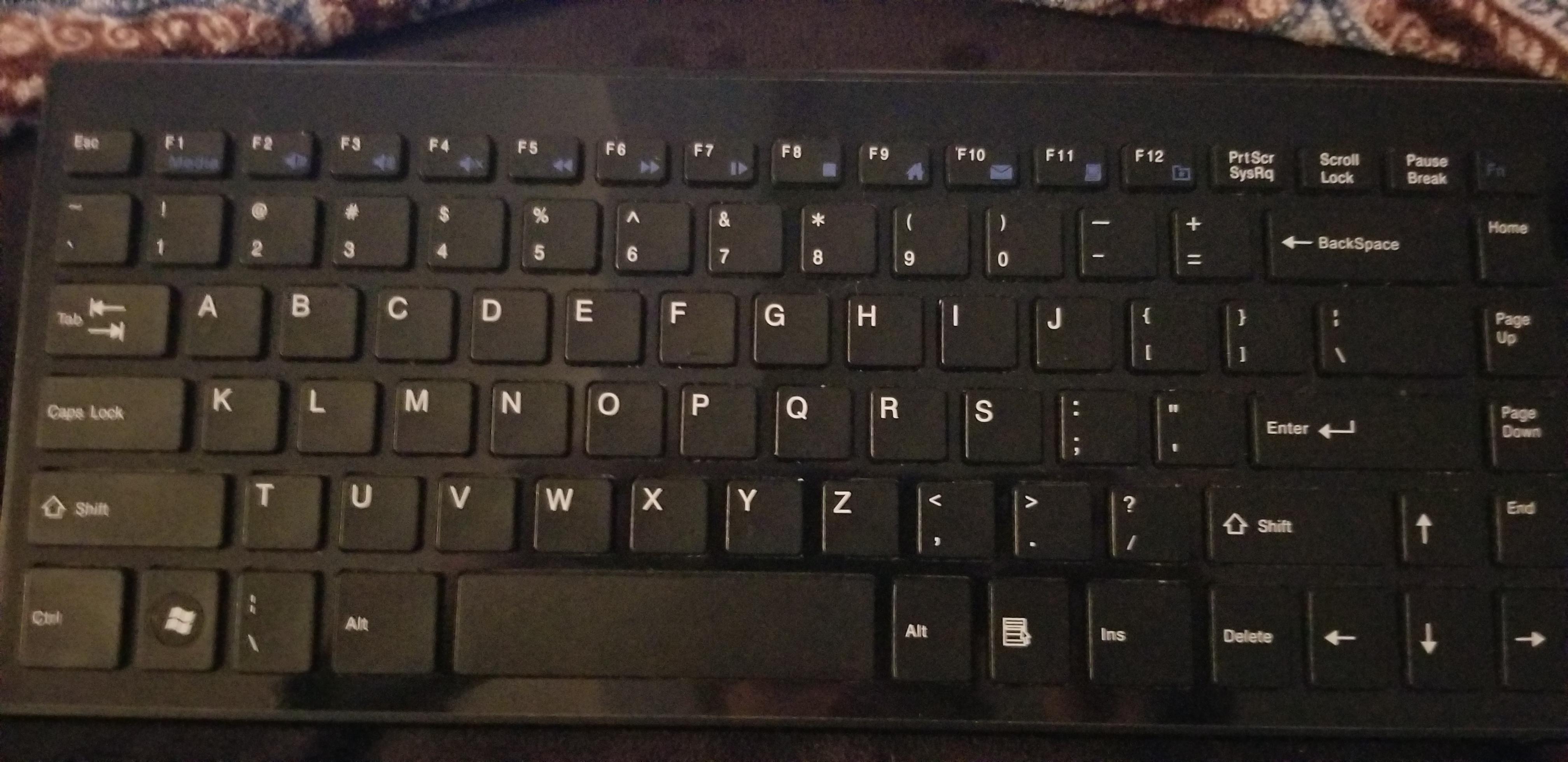 My keyboard from a knock off Chinese company is in alphabetical order