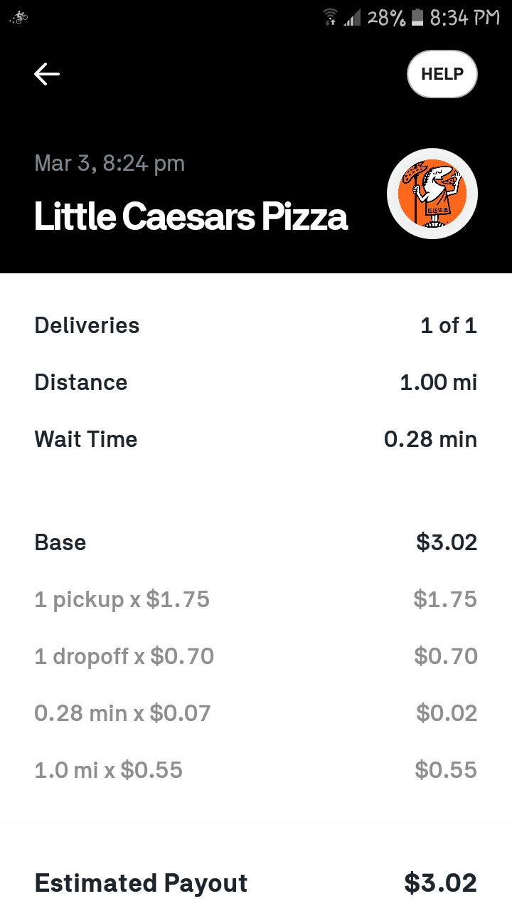 Minimum Payout r/postmates
