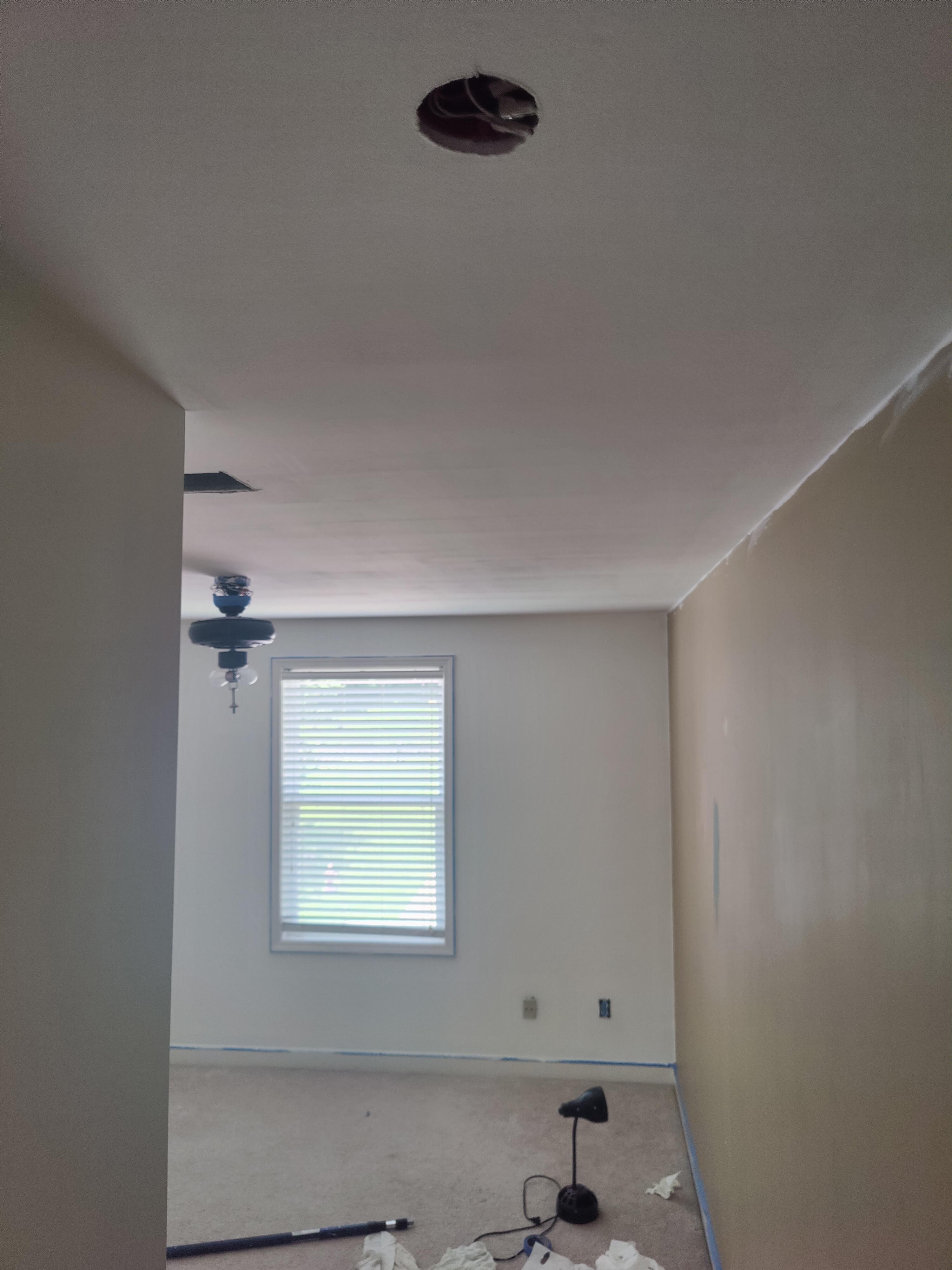 Flashing and visibile lines on ceiling r/paint