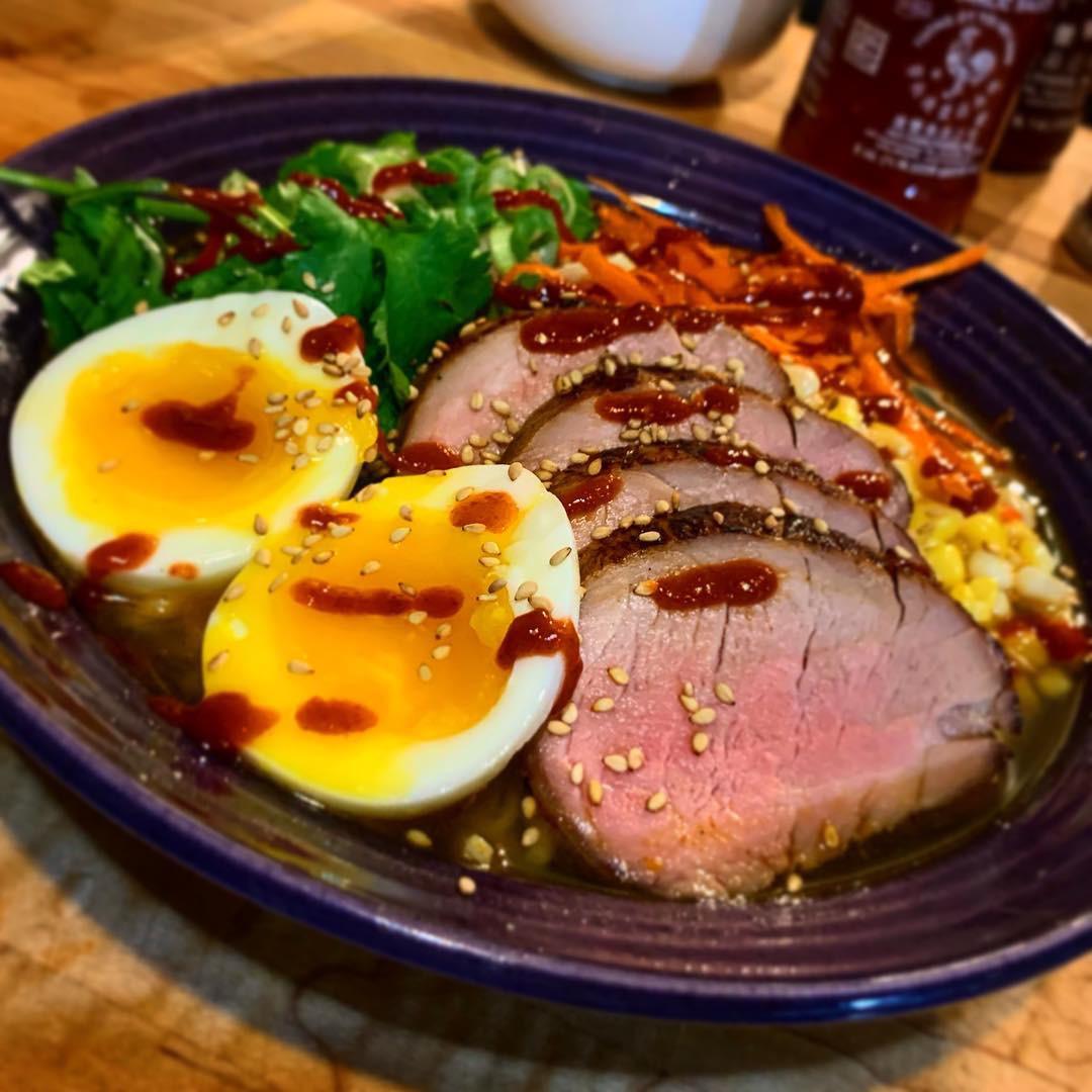 Miso Ramen with Pork Tenderloin r/ramen