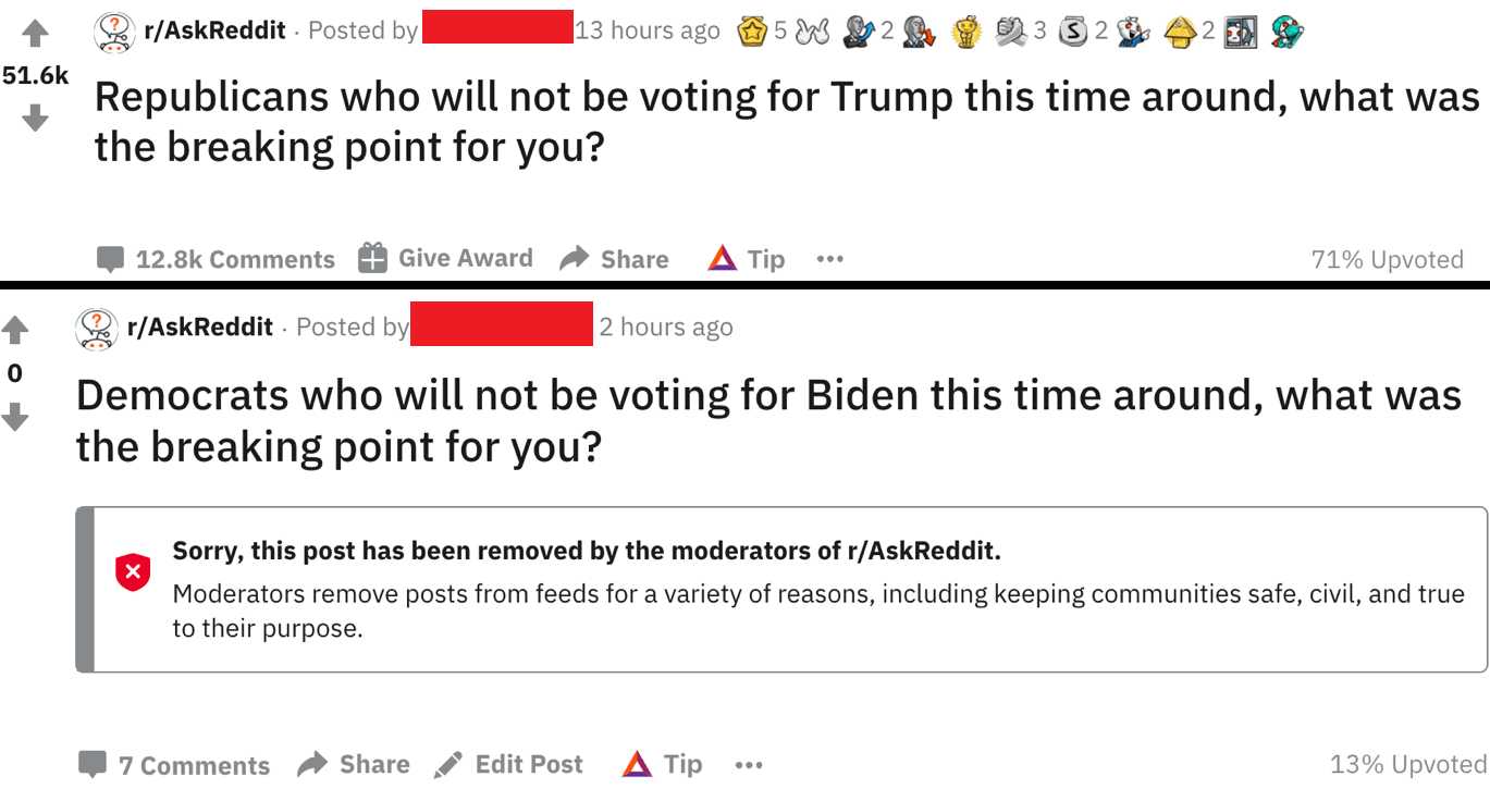 Ask Reddit Moment r/WatchRedditDie