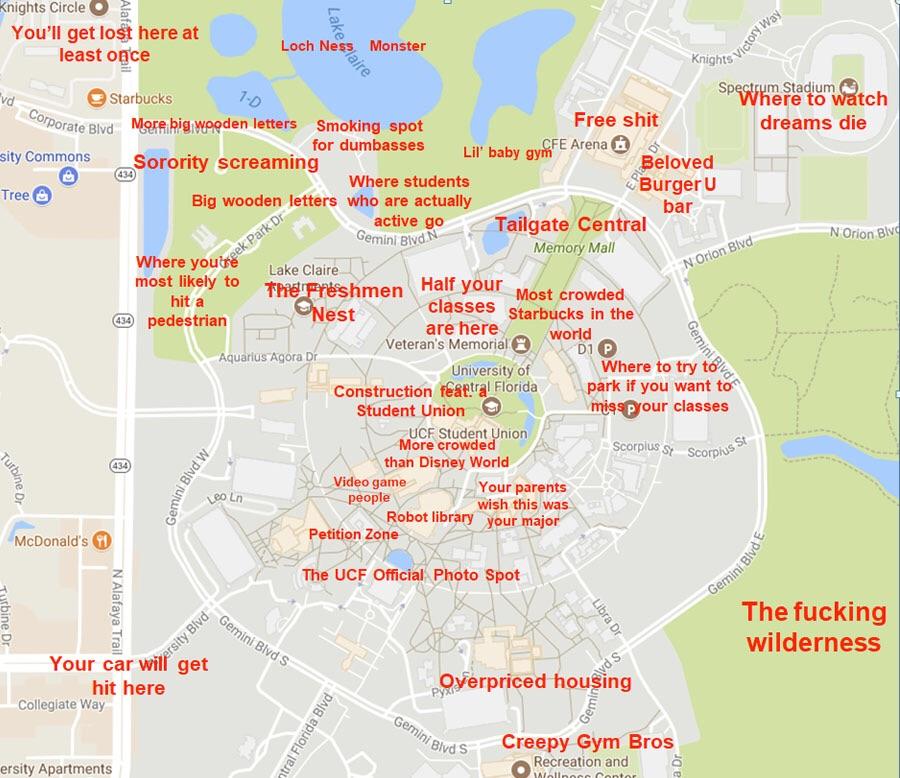 UCF Main Campus Map
