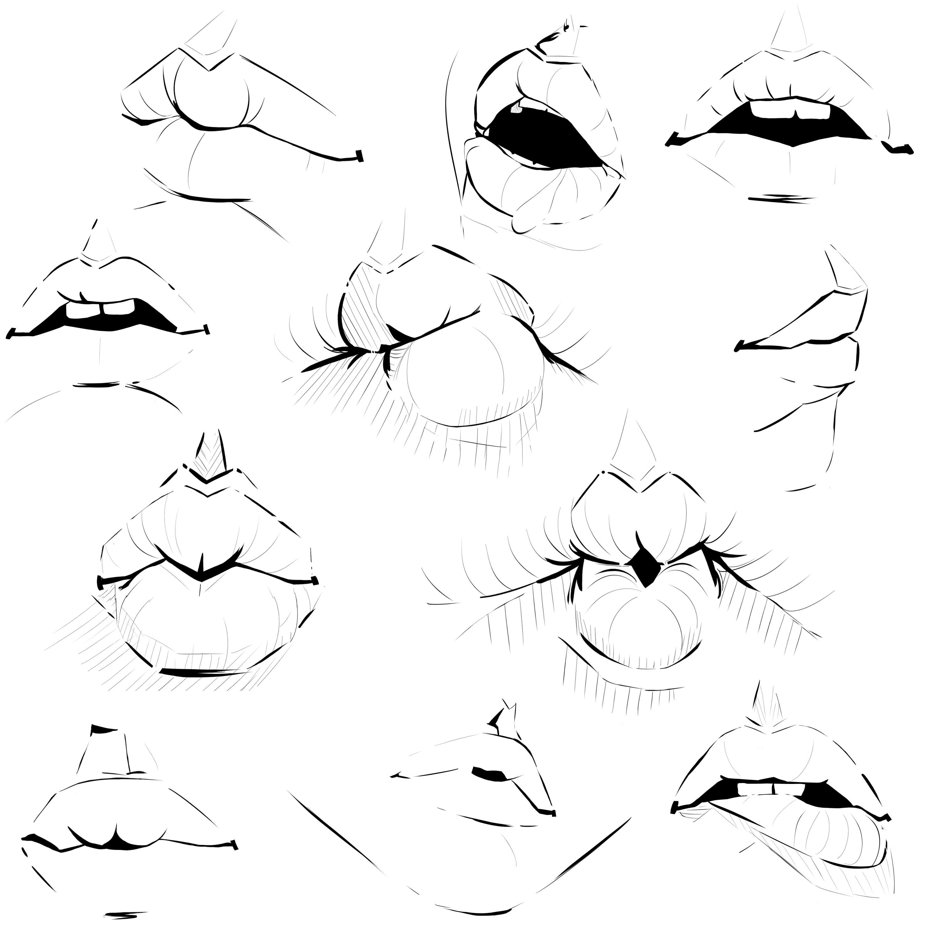 Mouth anatomy study Portraitart
