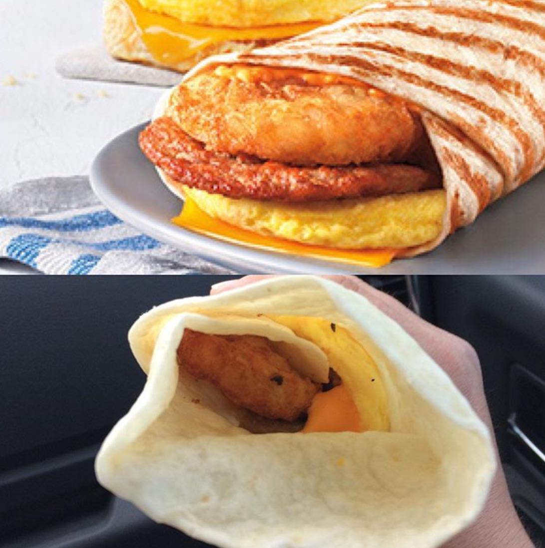 The Tim Horton’s Farmer’s Breakfast Wrap... r/ExpectationVsReality